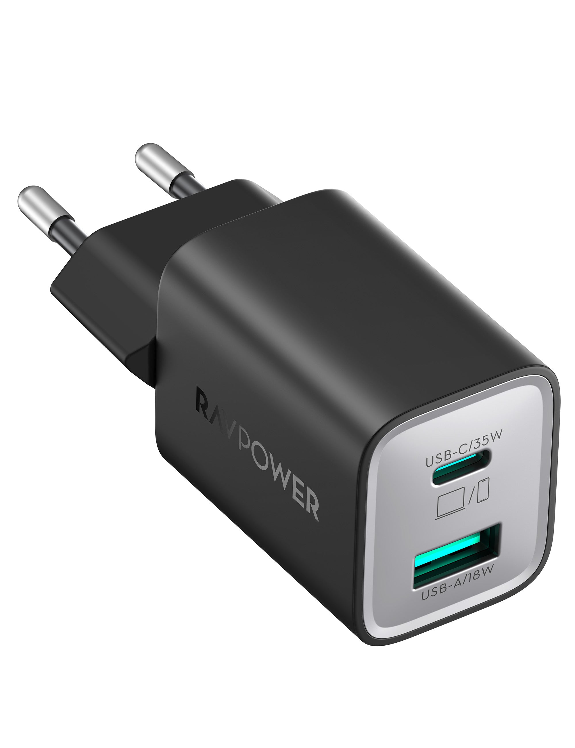 35W Dual-Port Fast Wall Charger – USB-C Power Delivery + USB-A