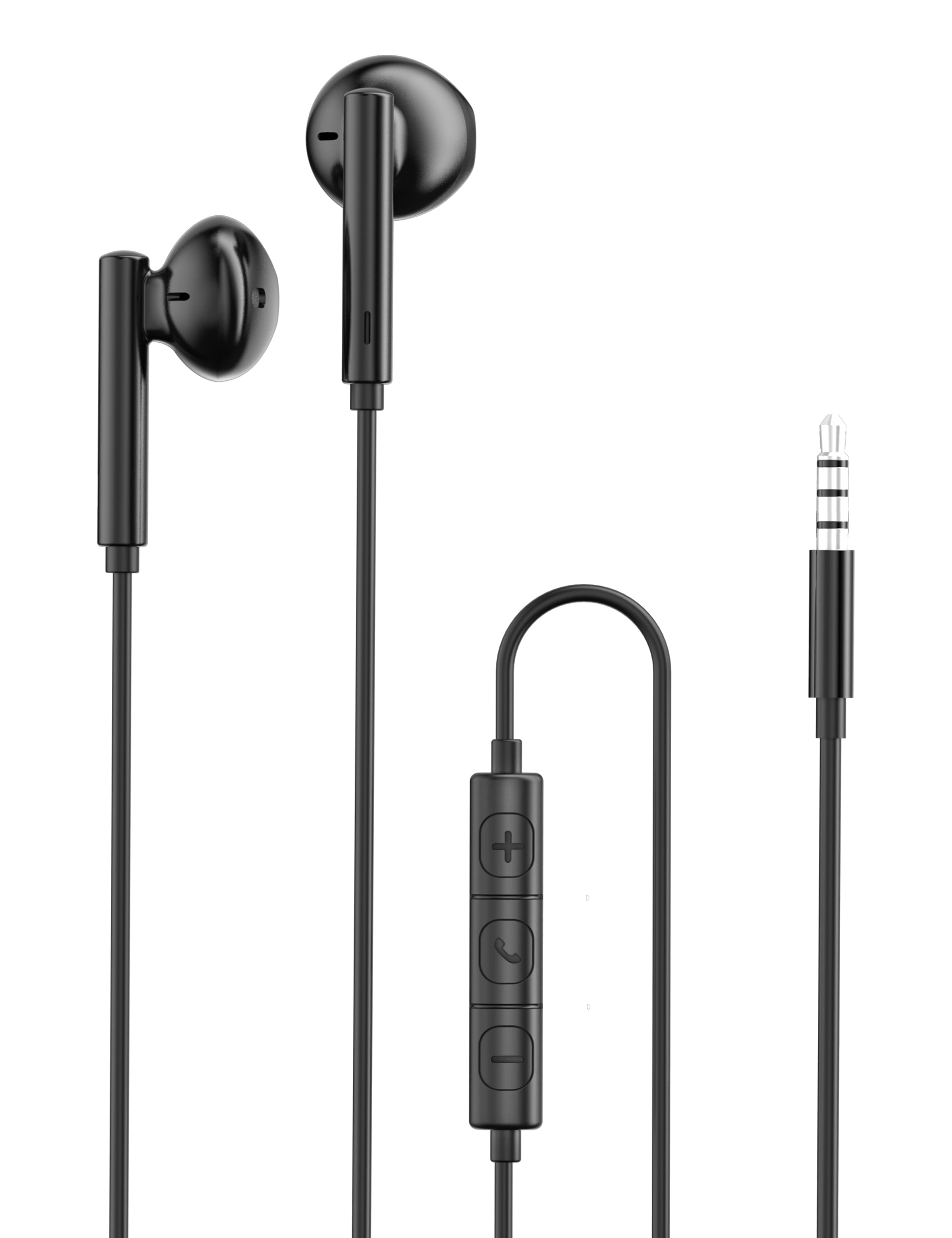 Wired Stereo Earphones with Microphone – 3.5mm Universal Audio
