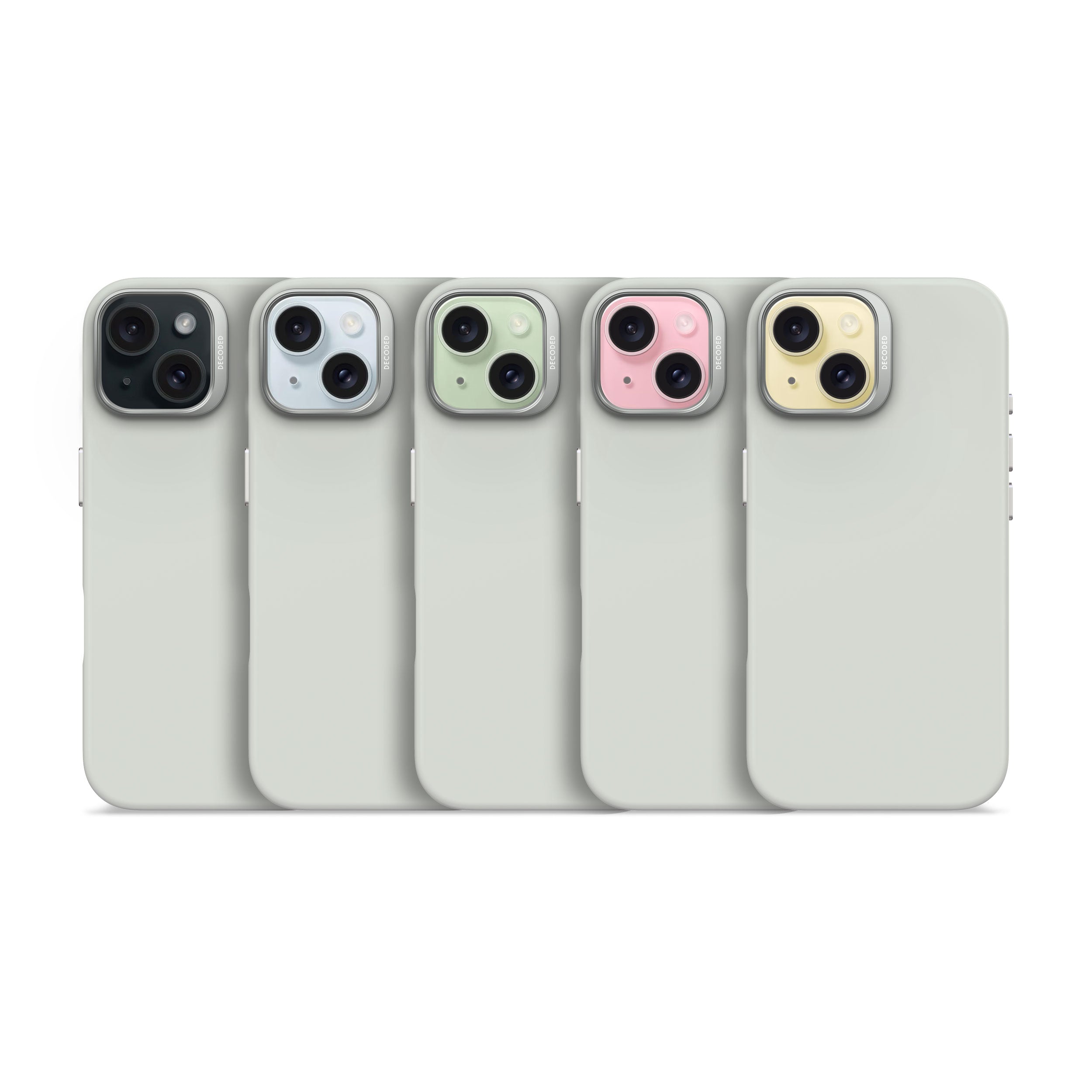 Decoded Stone Grey Silicone Case for iPhone 15