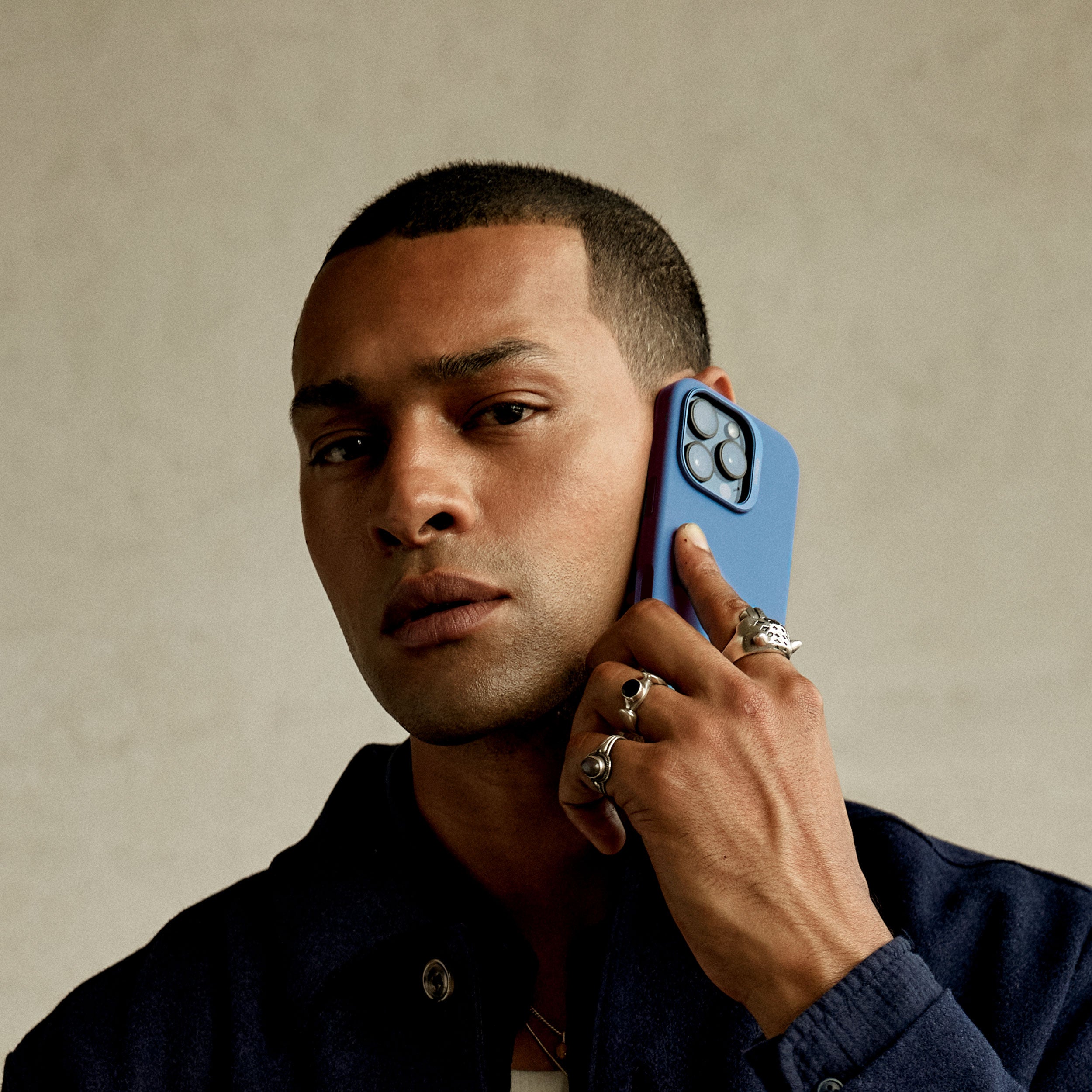 Air Blue Silicone Case for iPhone 16 Pro Max