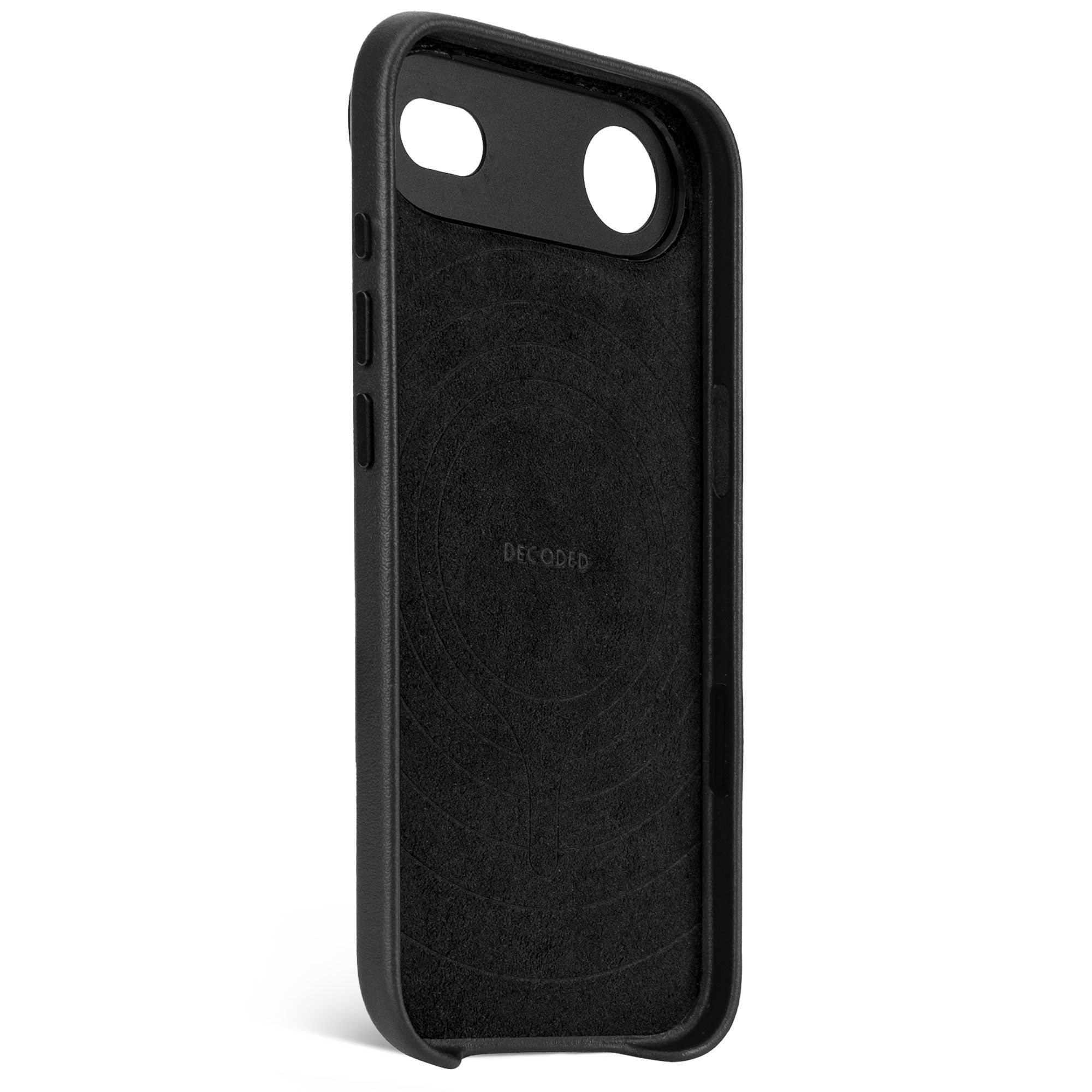 Black Leather Case for iPhone Air – MagSafe Compatible, Premium ECCO Leather