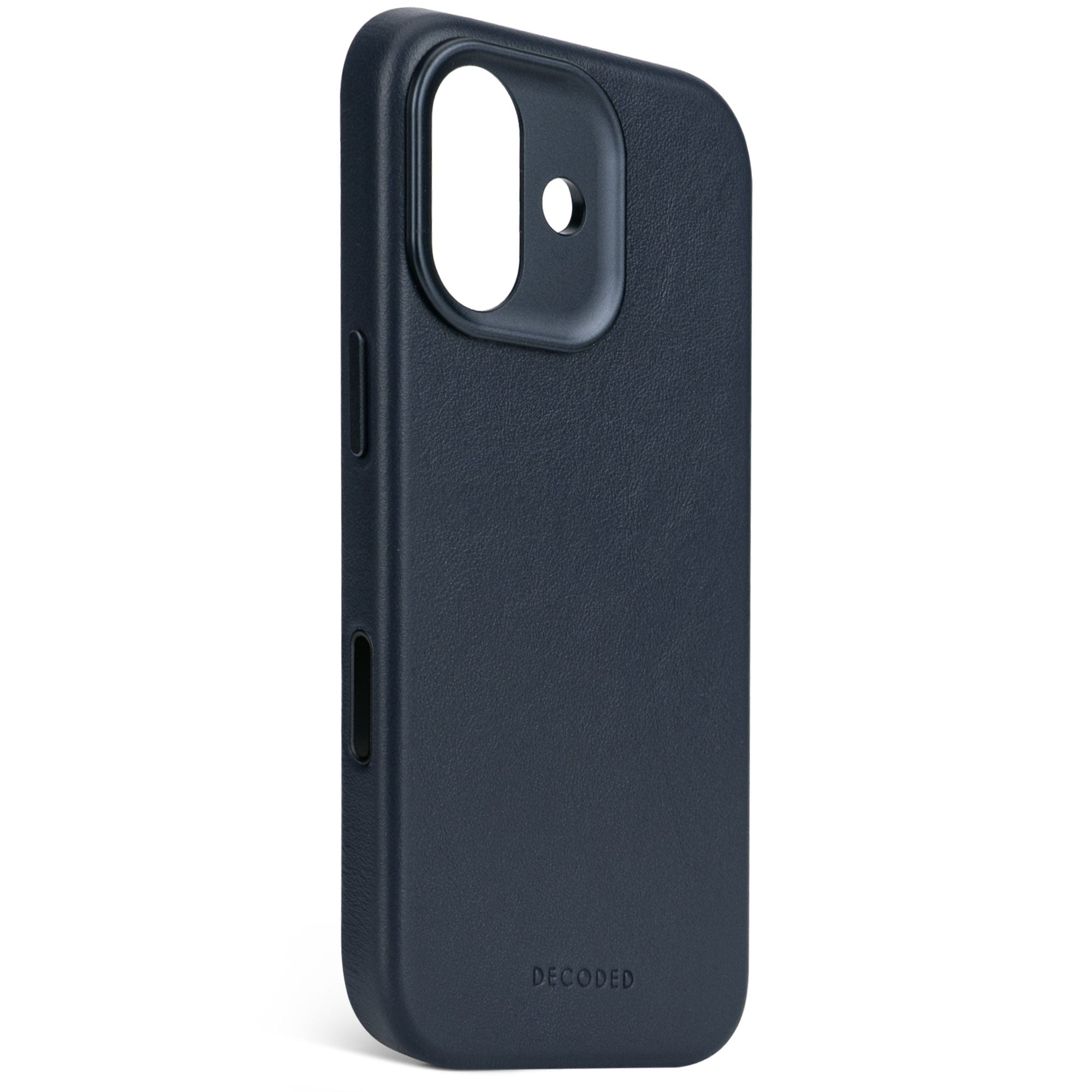 Decoded Navy Shadow Leather Case for iPhone 17