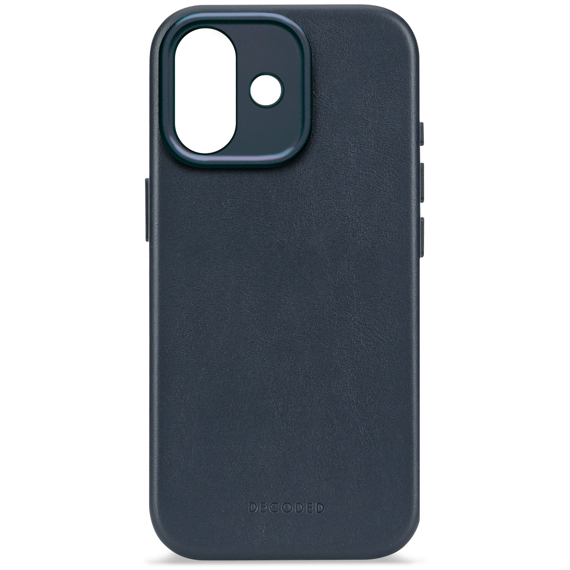 Navy Shadow Leather Case for iPhone 17 with MagSafe & Metal Camera Ring