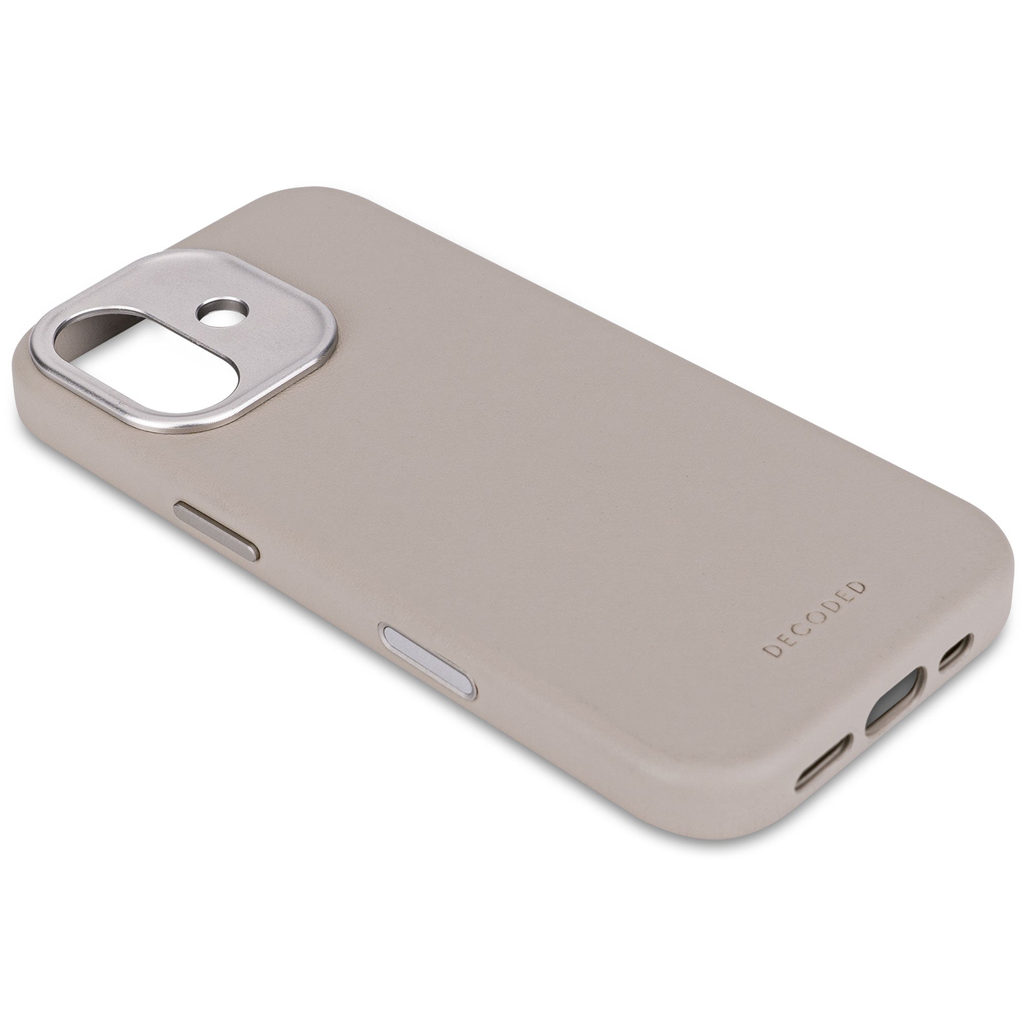 Solid Clay Leather Case for iPhone 17 with MagSafe & Metal Camera Ring