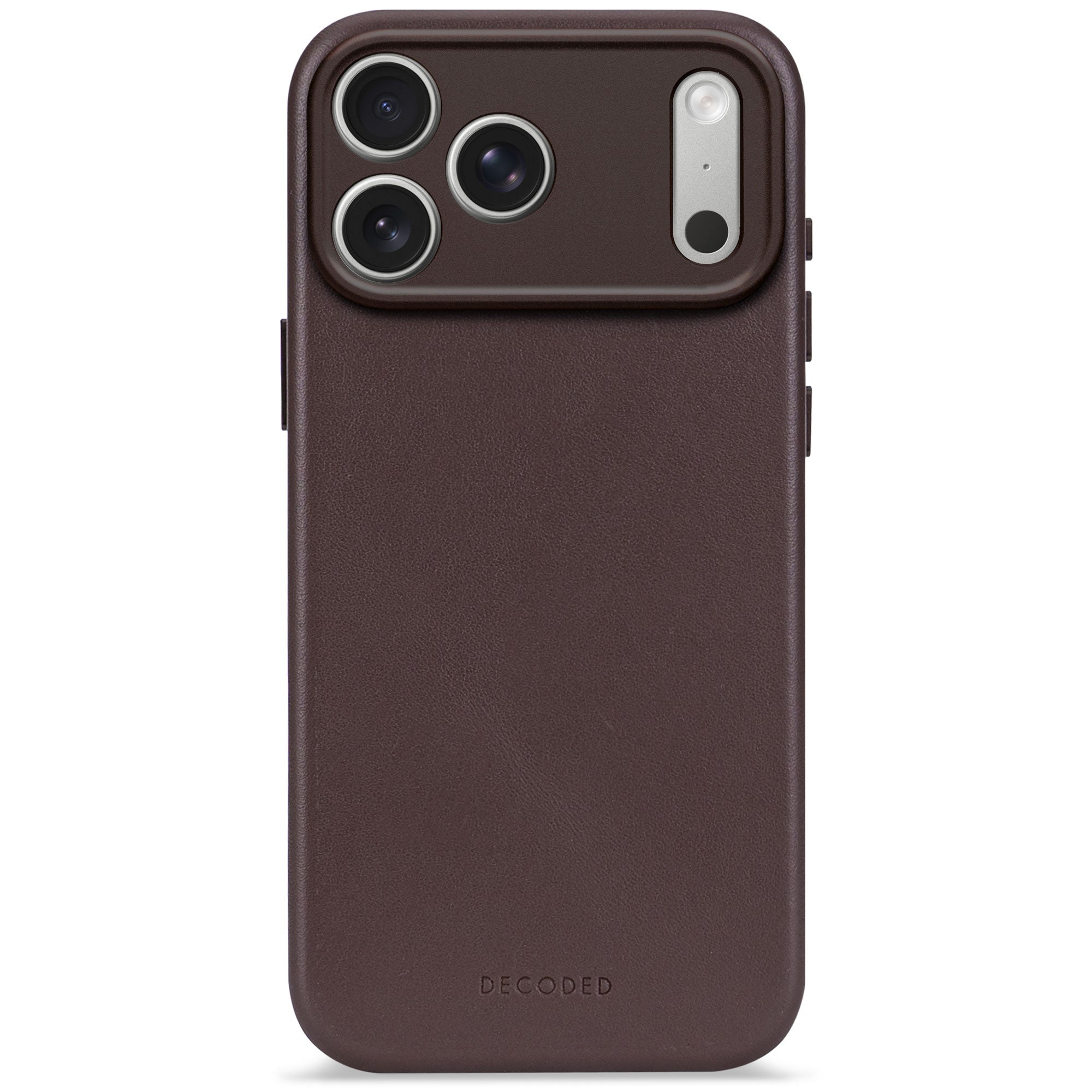 Chocolate Brown Leather Case for iPhone 17 Pro Max with MagSafe & Metal Camera Ring