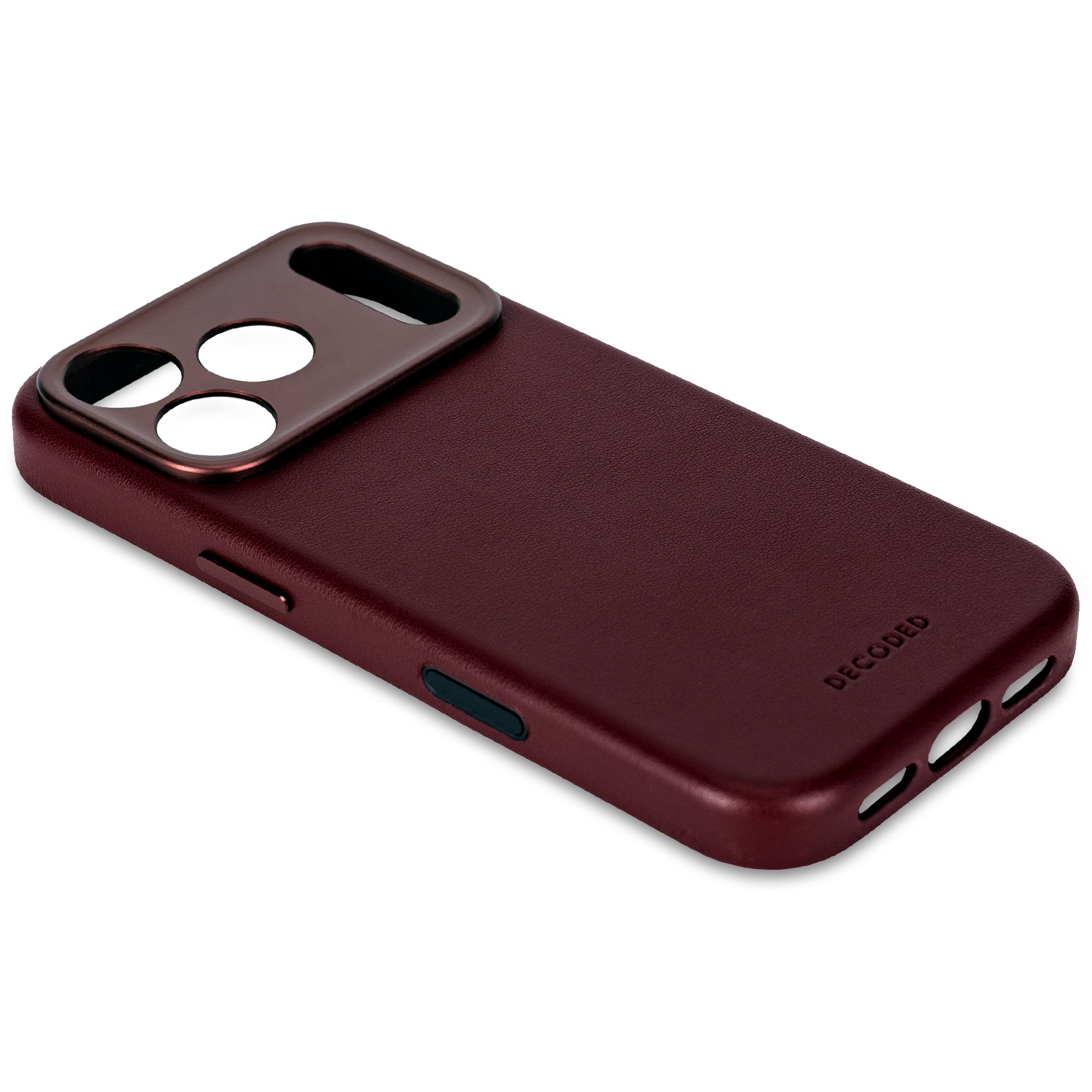 Burgundy Leather Case for iPhone 17 Pro Max