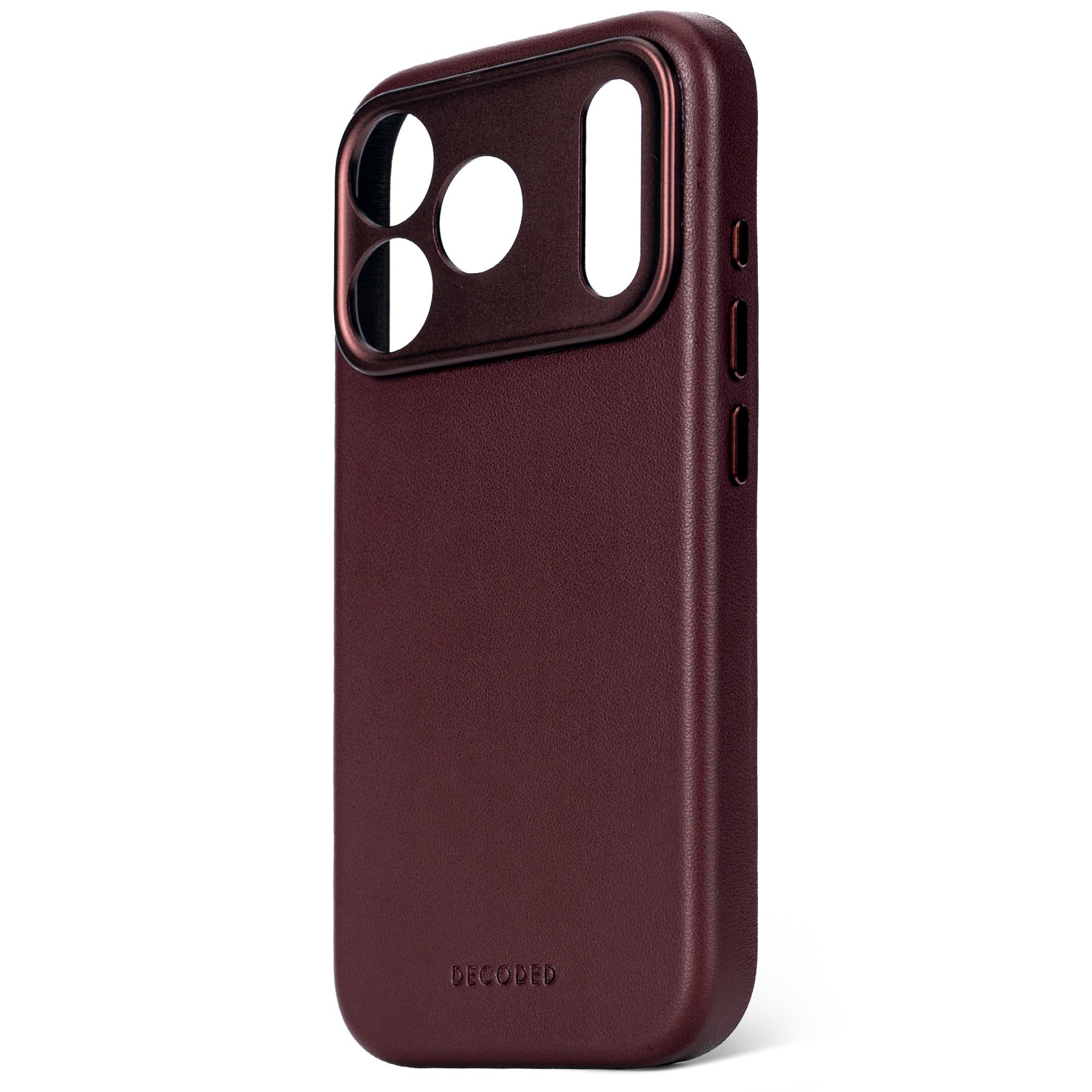 Burgundy Leather Case for iPhone 17 Pro