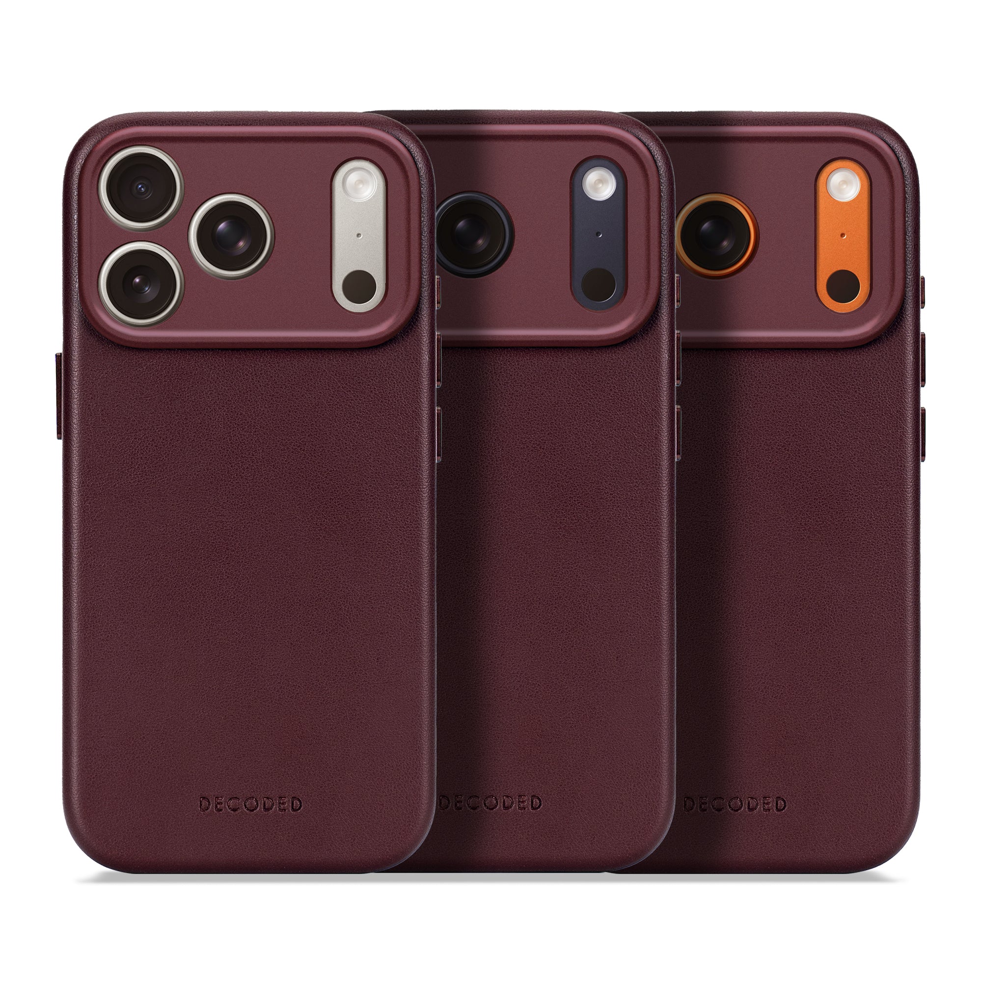 Burgundy Leather Case for iPhone 17 Pro Max