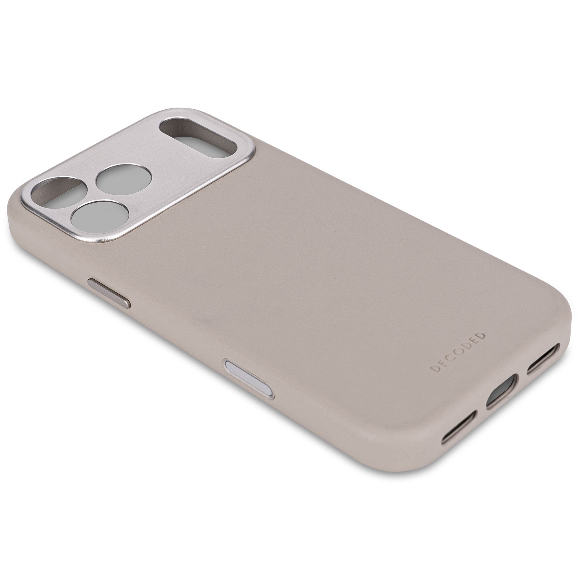 Solid Clay Leather Case for iPhone 17 Pro