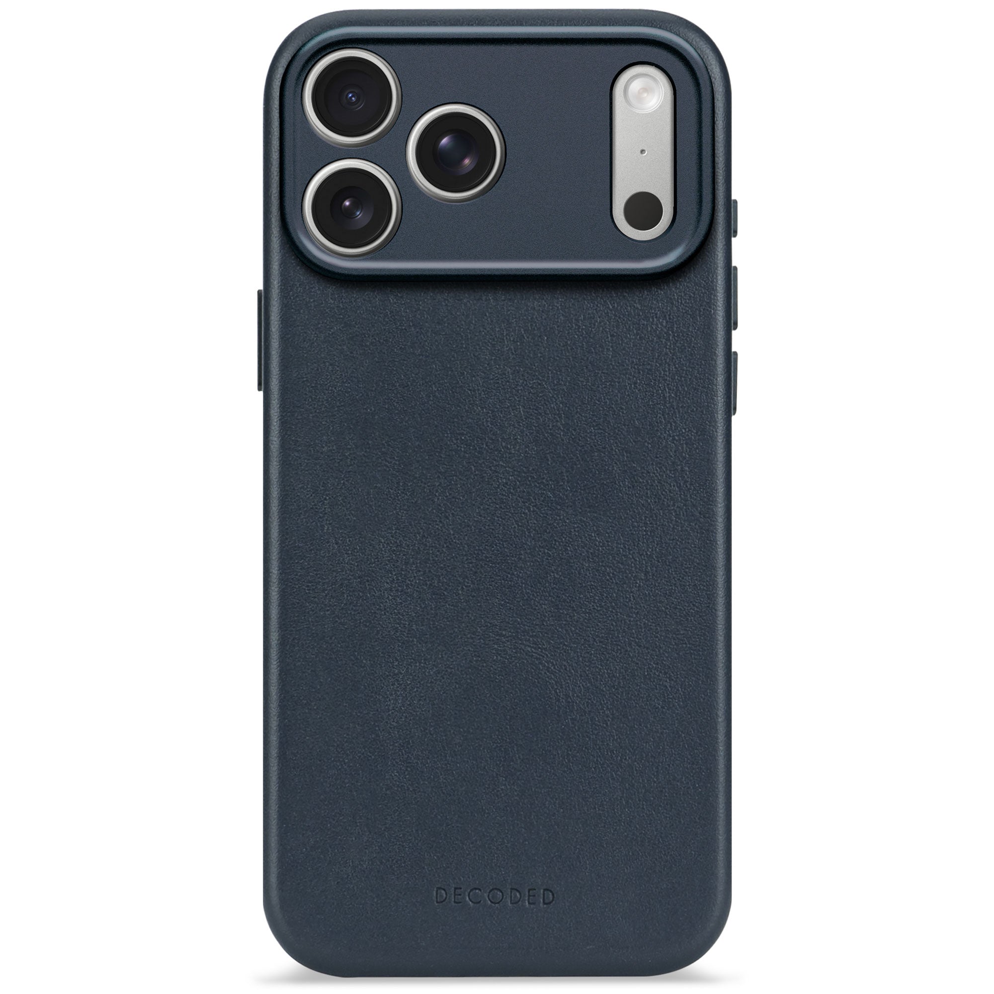 Navy Shadow Leather Case for iPhone 17 Pro Max with MagSafe & Metal Camera Ring