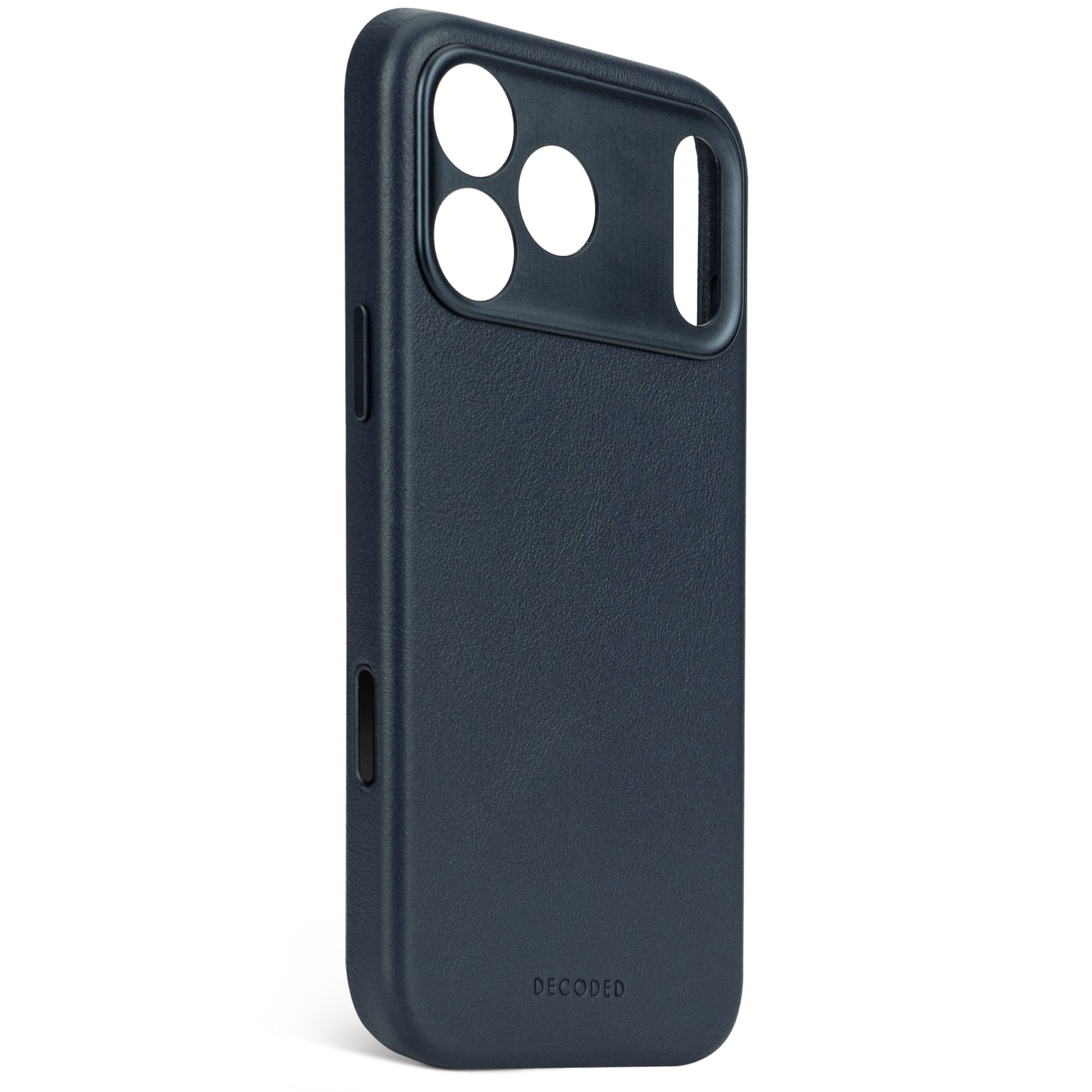 Navy Shadow Leather Case for iPhone 17 Pro Max with MagSafe & Metal Camera Ring