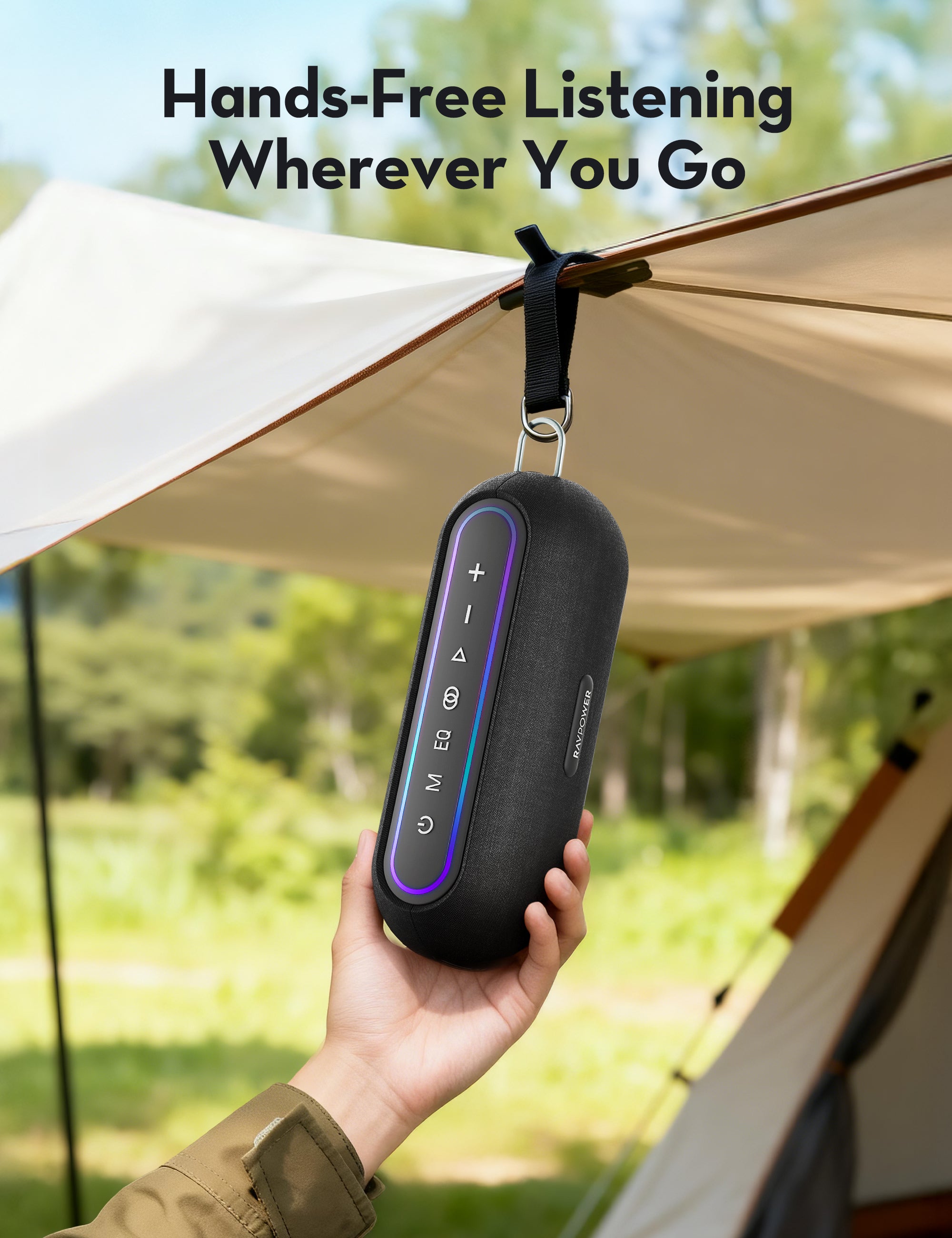 35W Portable Bluetooth Speaker with RGB Light