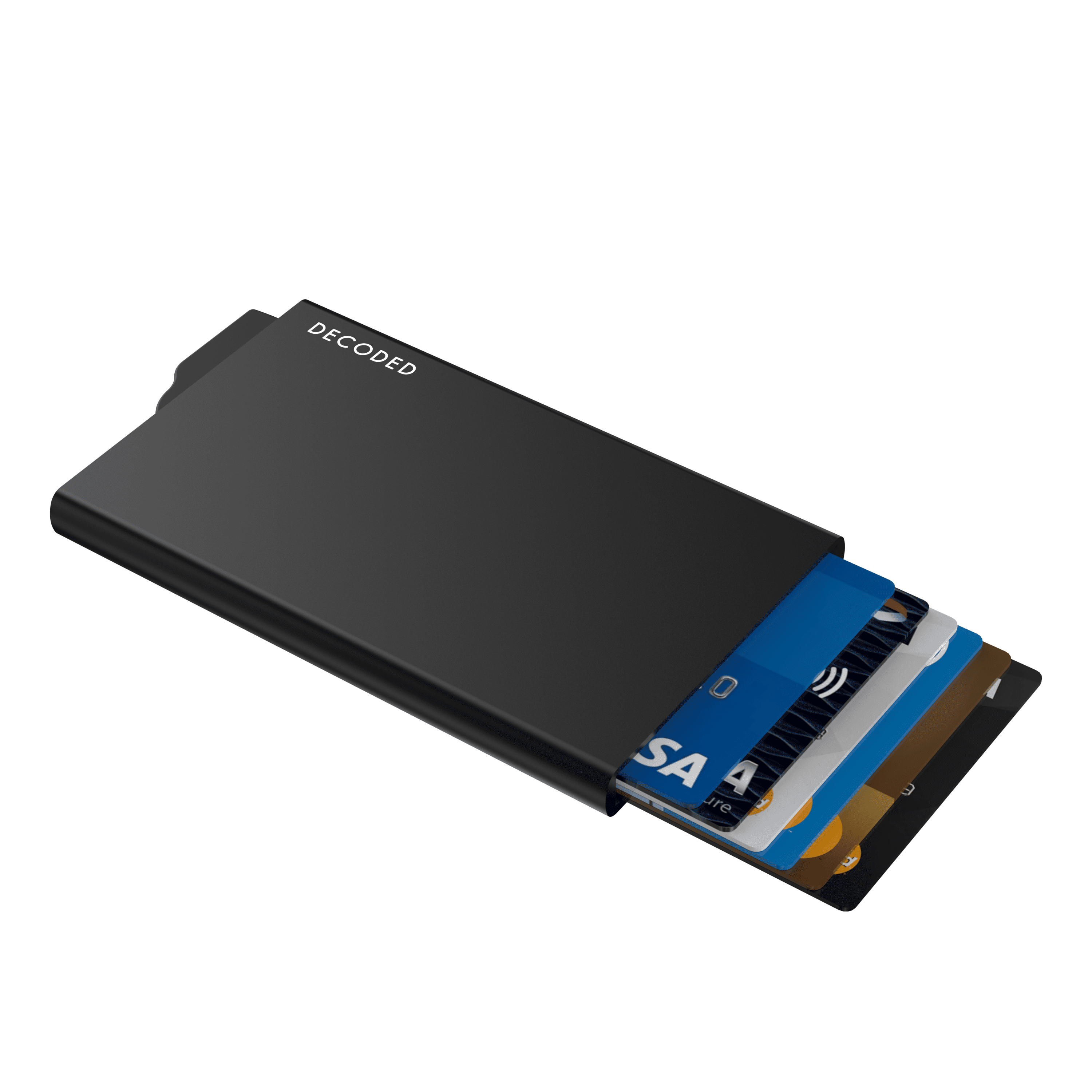 Black MagSafe Aluminum Cardholder for iPhone – Slim Magnetic Wallet with RFID Protection