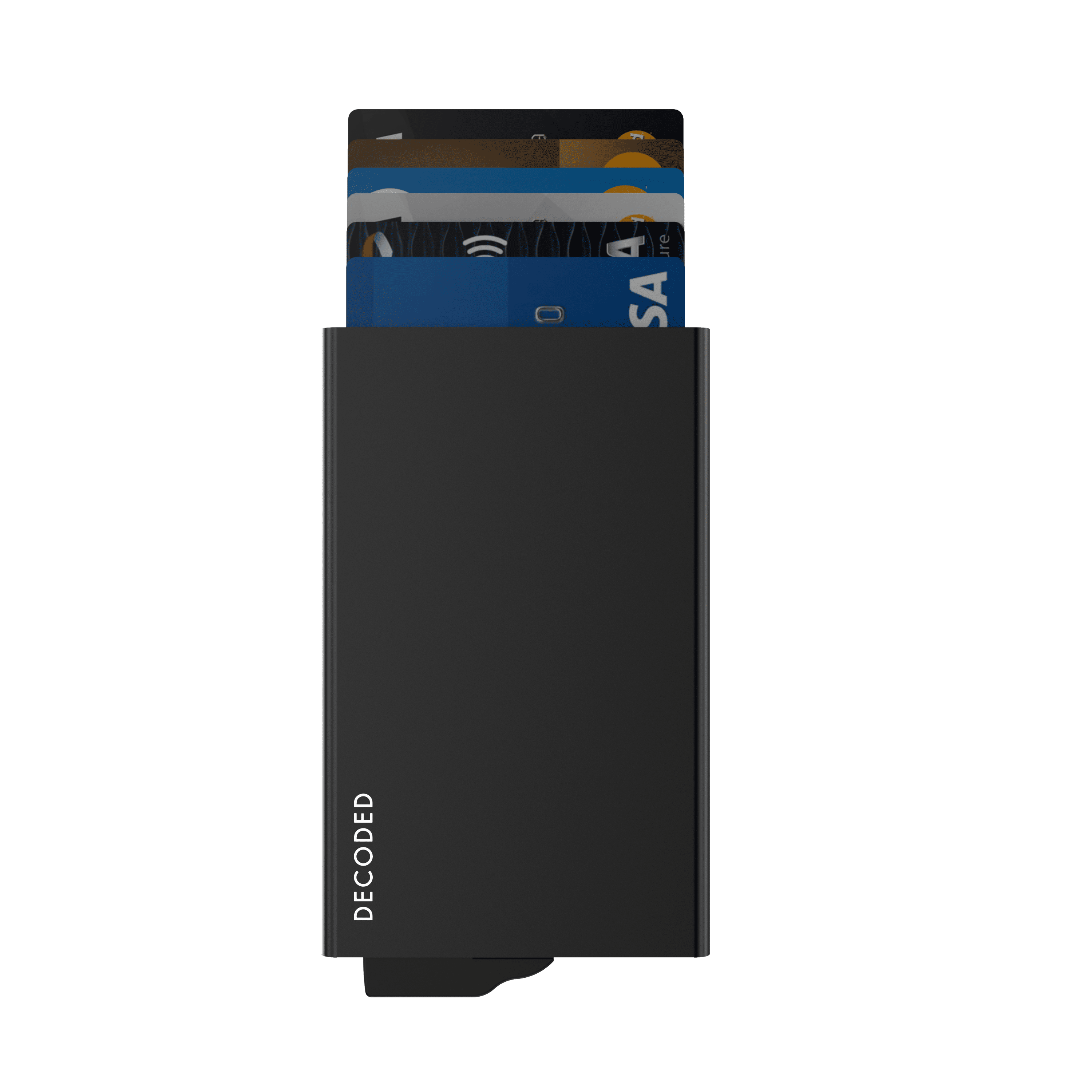 Black MagSafe Aluminum Cardholder for iPhone – Slim Magnetic Wallet with RFID Protection