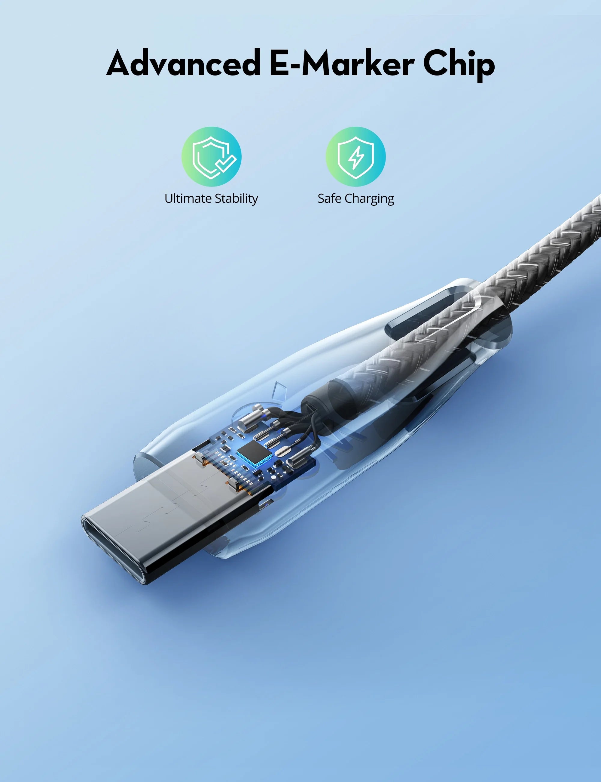 Ultra-Durable USB-C to USB-C Fast Charging Cable – 100W Power Delivery, 1.5 Meters