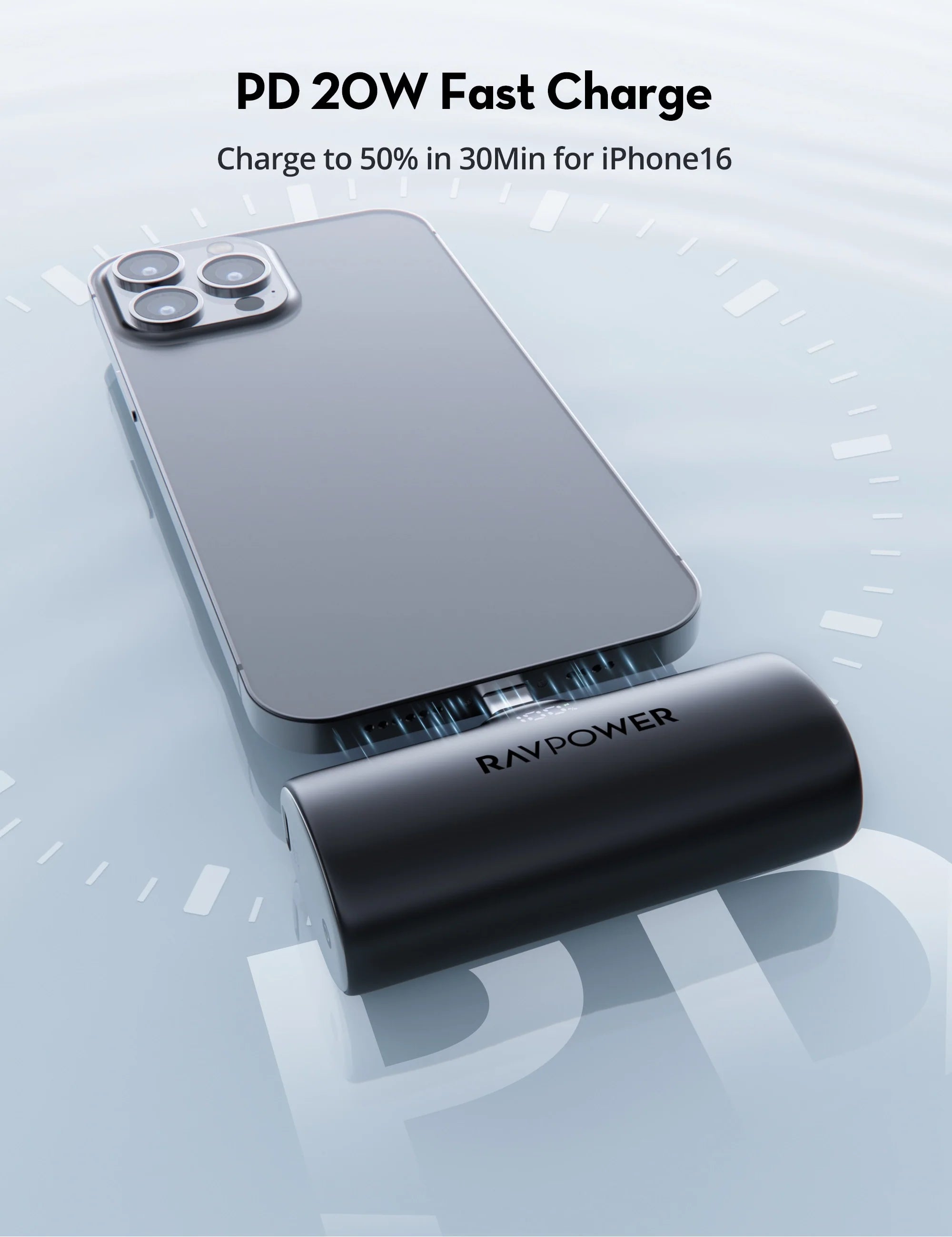 5,000mAh Ultra-Compact Power Bank – 20W USB-C Fast Charging