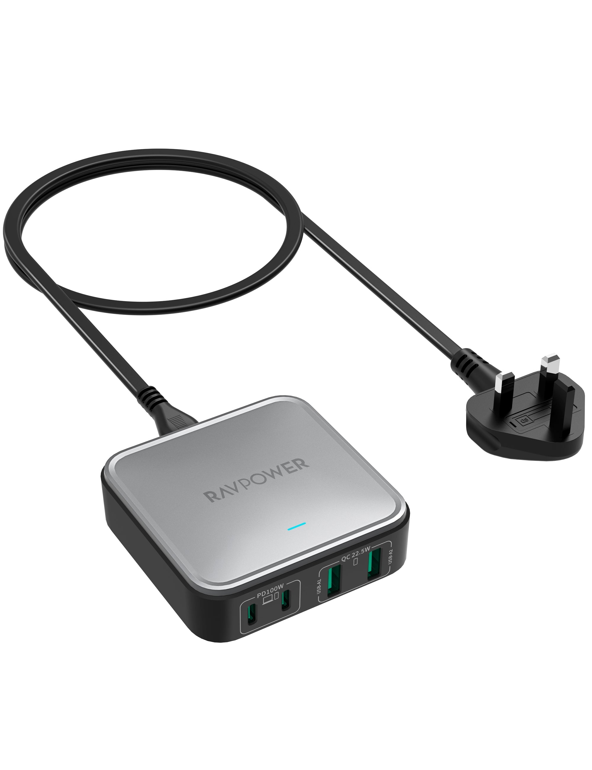 100W Desktop Charging Station – Multi-Device USB Charging Hub