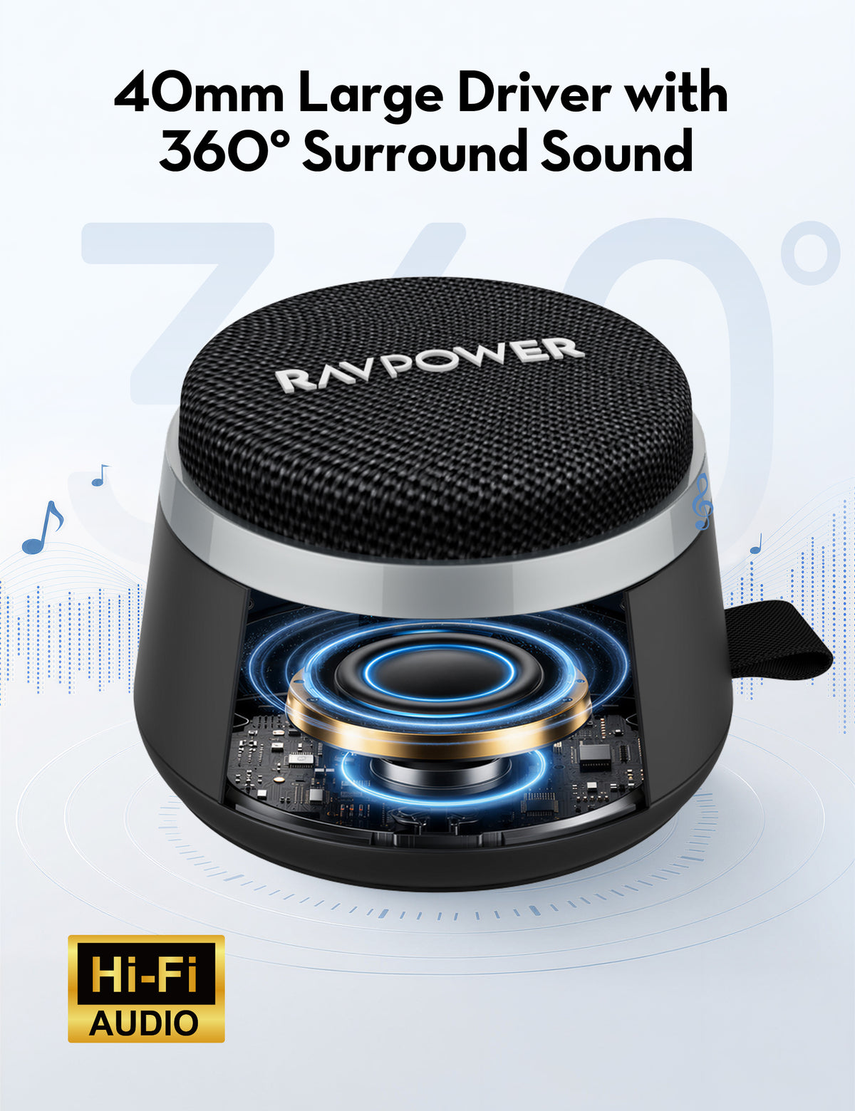 RAVPower MagPulse Go 5W Magnetic Wireless Speaker