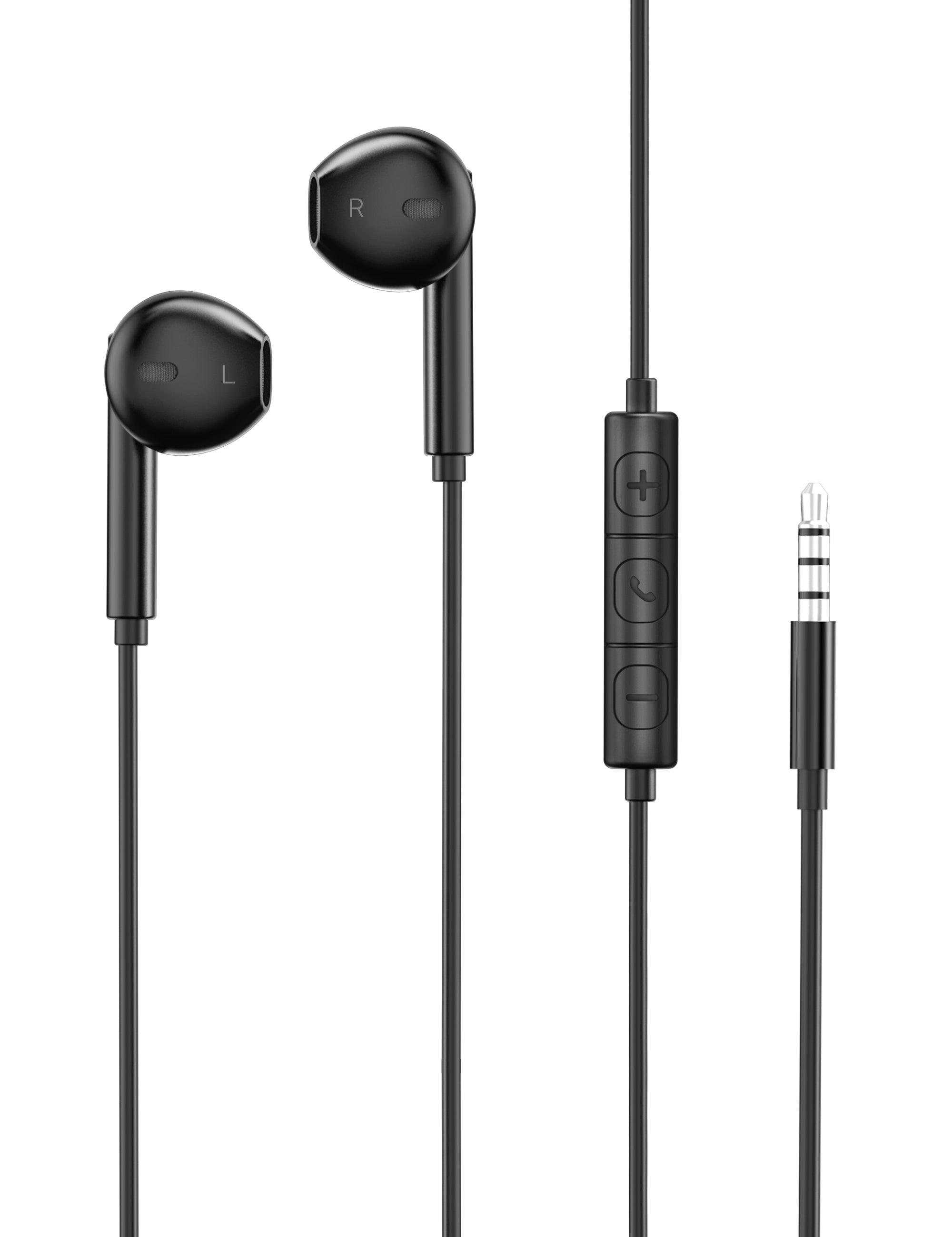 Wired Stereo Earphones with Microphone – 3.5mm Universal Audio