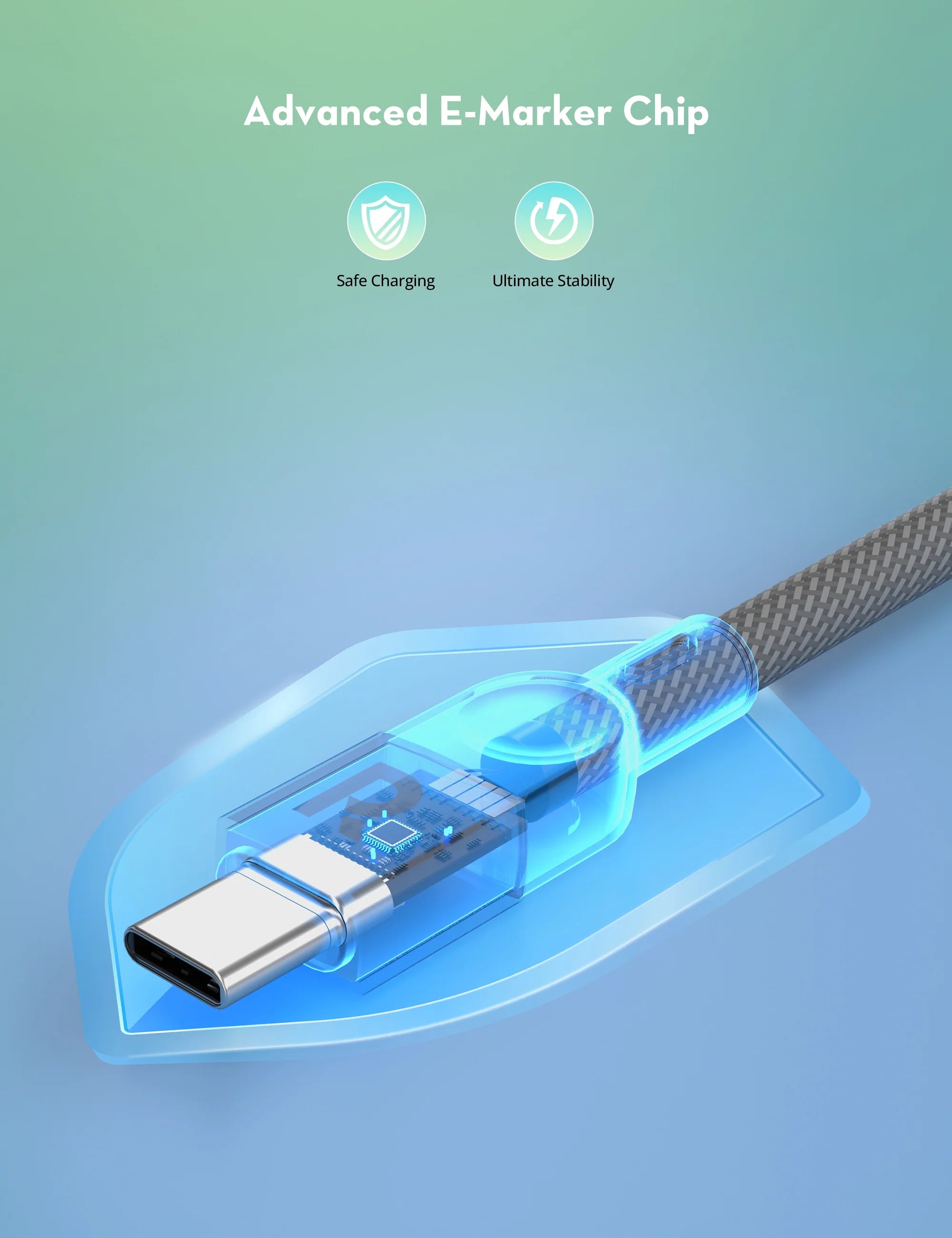Magnetic USB-C to USB-C Fast Charging Cable – 100W Power Delivery, 1.2 Meters