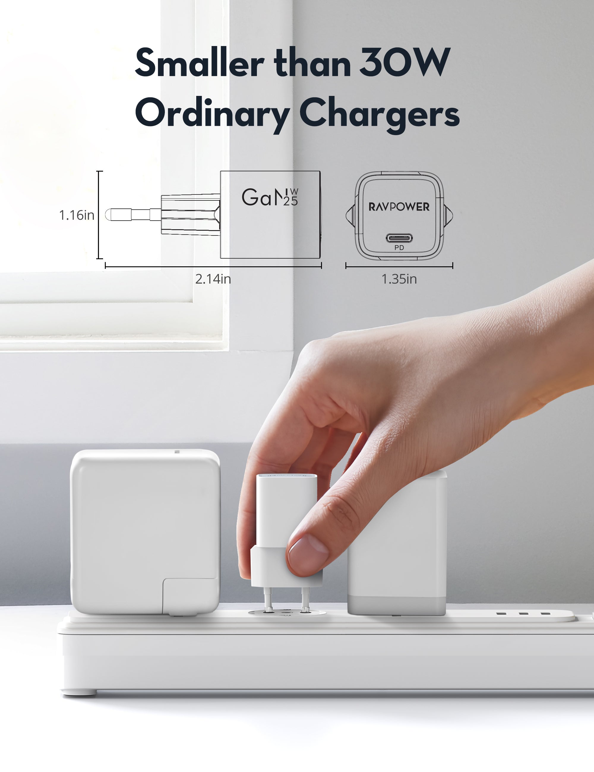 25W USB-C Power Delivery Wall Charger – Compact Fast Charging