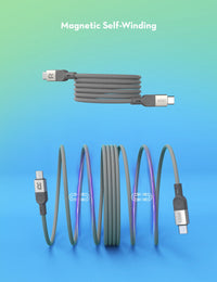 Magnetic USB-C to USB-C Fast Charging Cable – 100W Power Delivery, 1.2 Meters