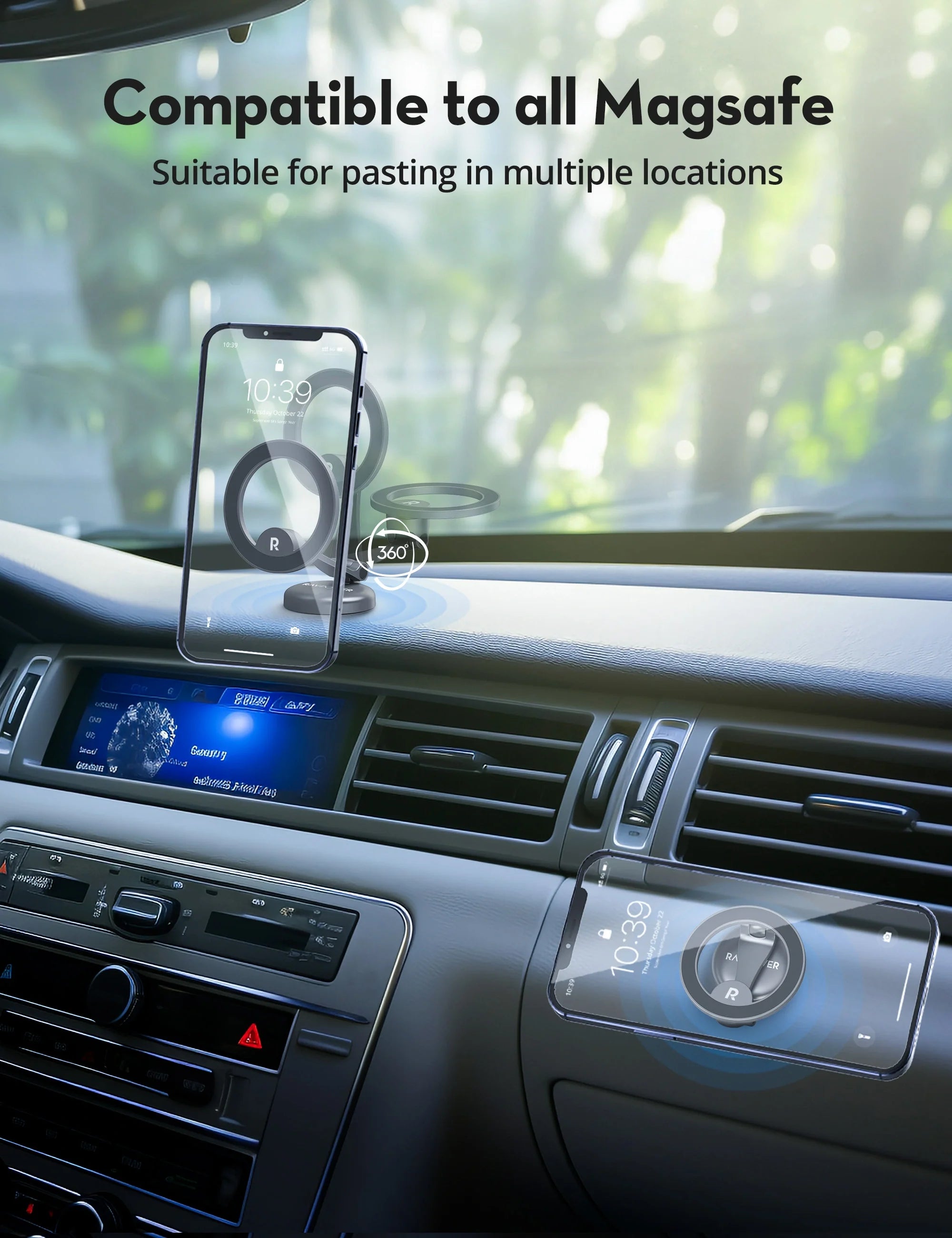 Premium Magnetic Car Phone Holder – 360° Adjustable, Ultra-Strong Hold