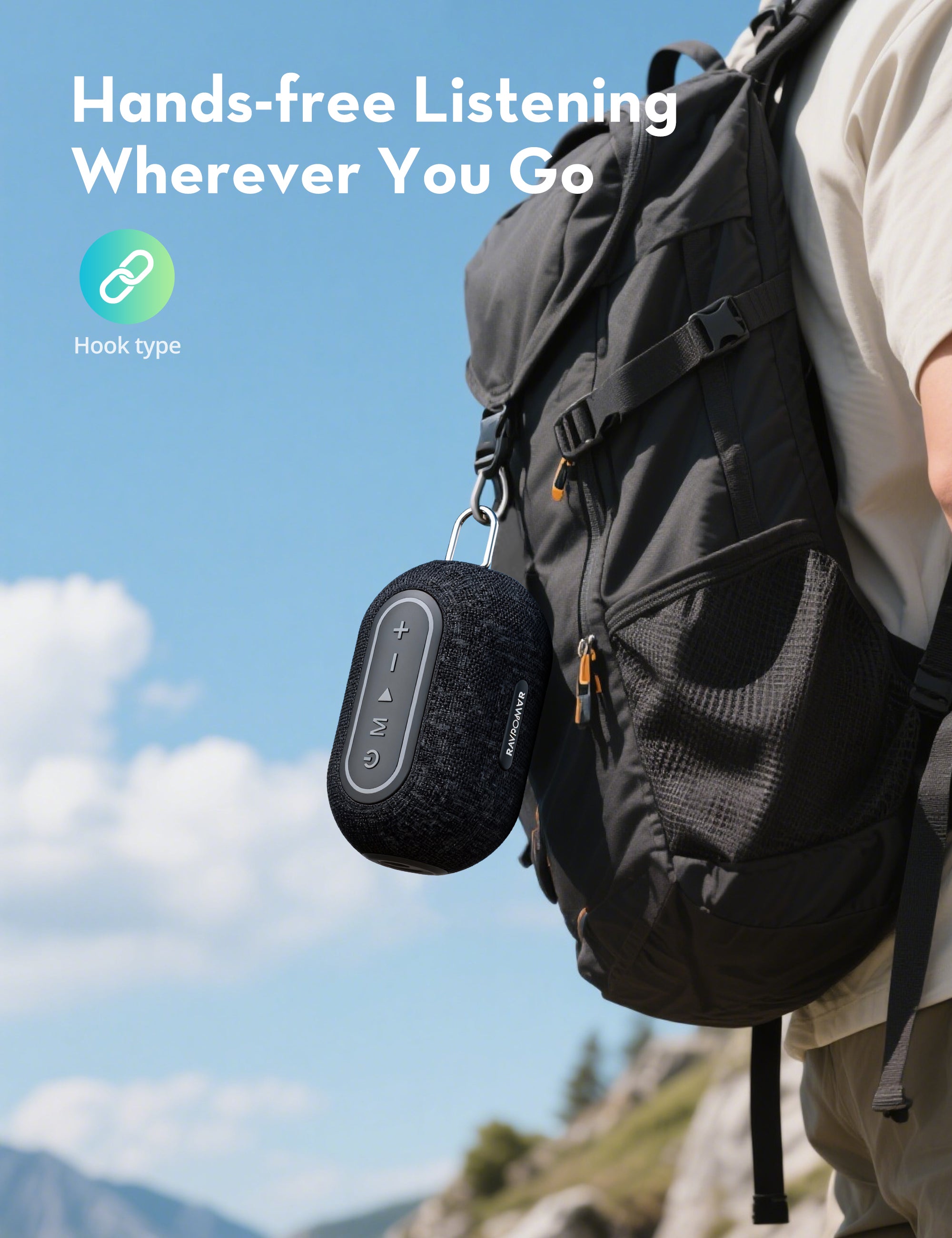 12W Portable Bluetooth Speaker with RGB Lighting