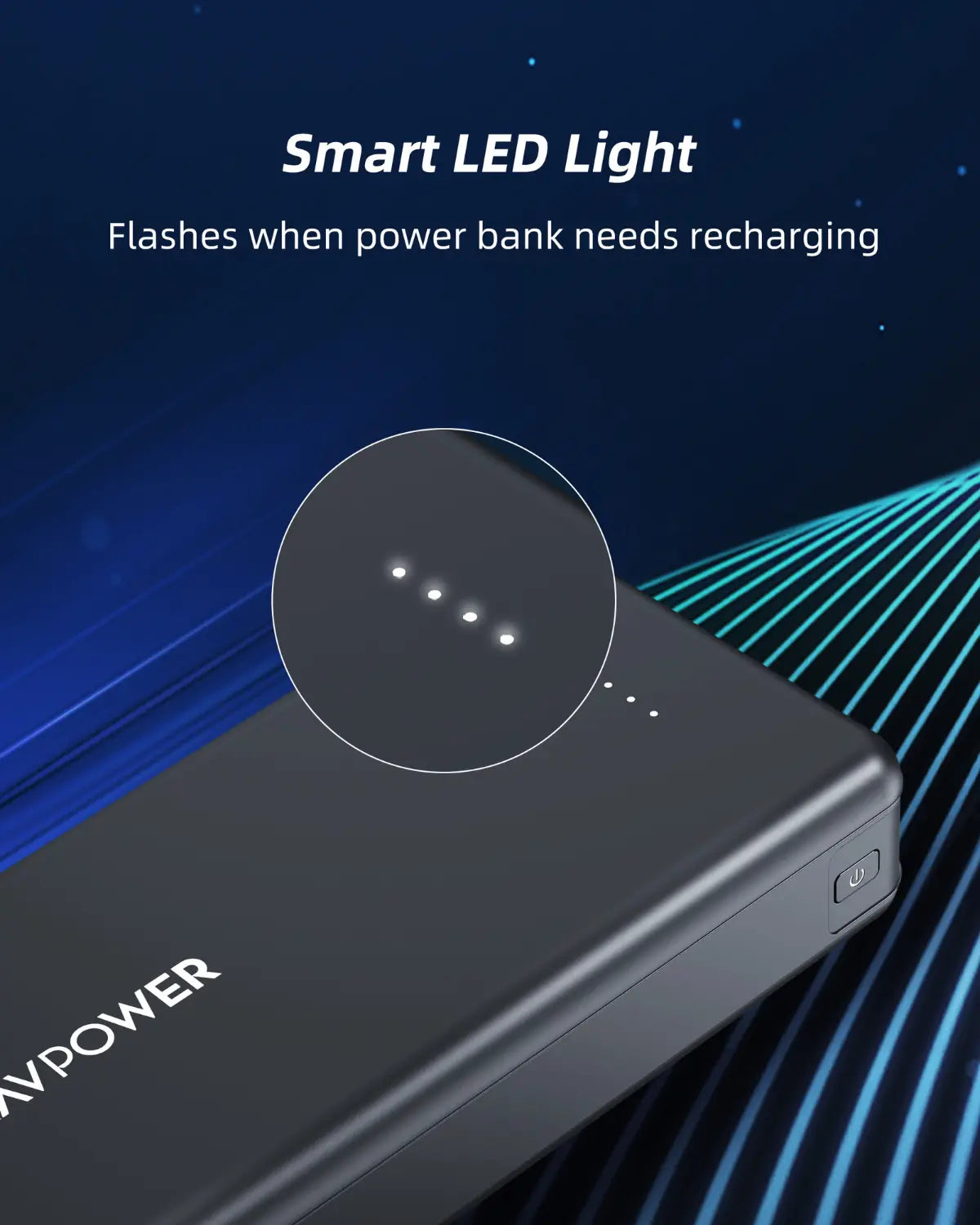 20,000mAh High-Capacity Power Bank – Triple Output, USB-C Two-Way Charging