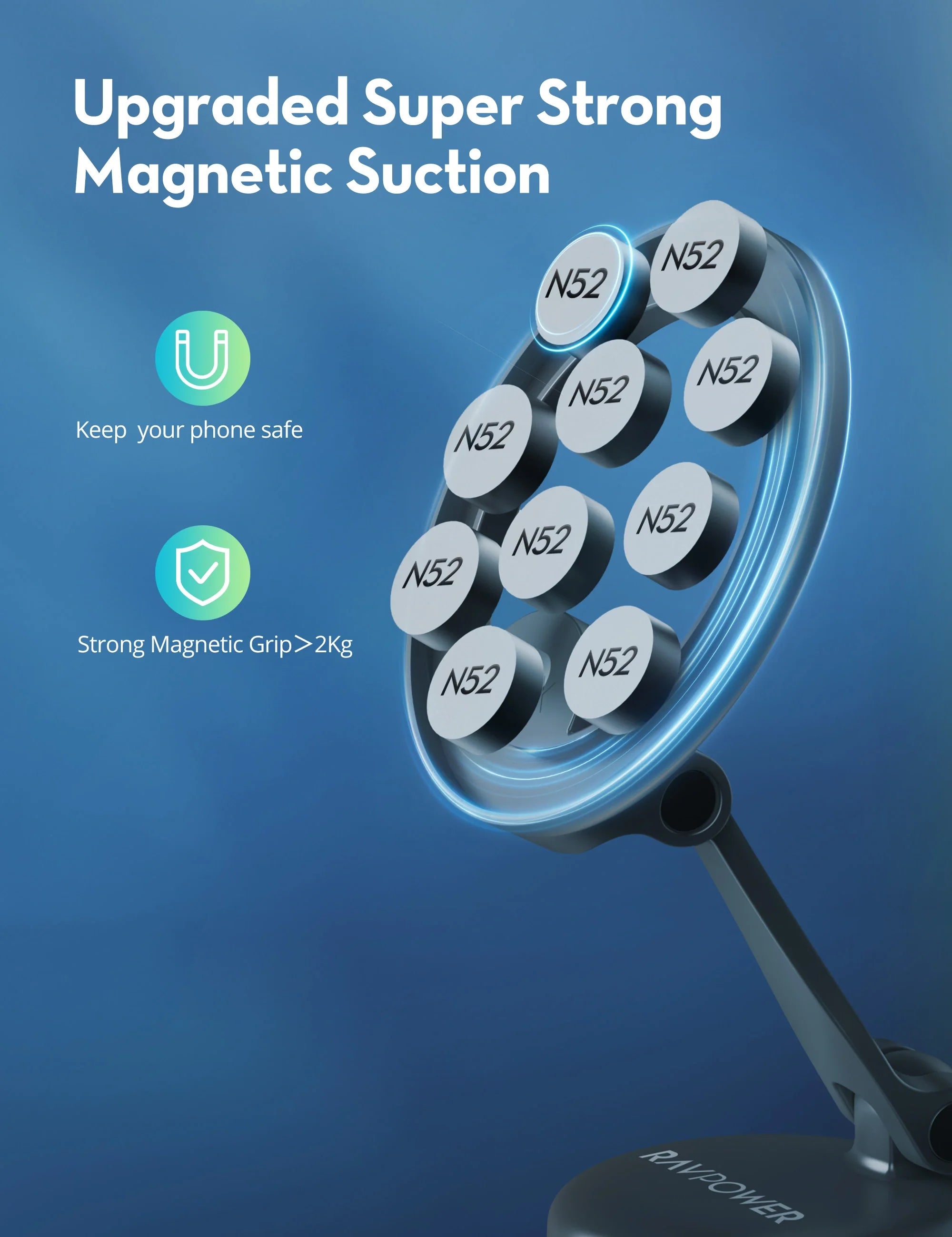 Premium Magnetic Car Phone Holder – 360° Adjustable, Ultra-Strong Hold
