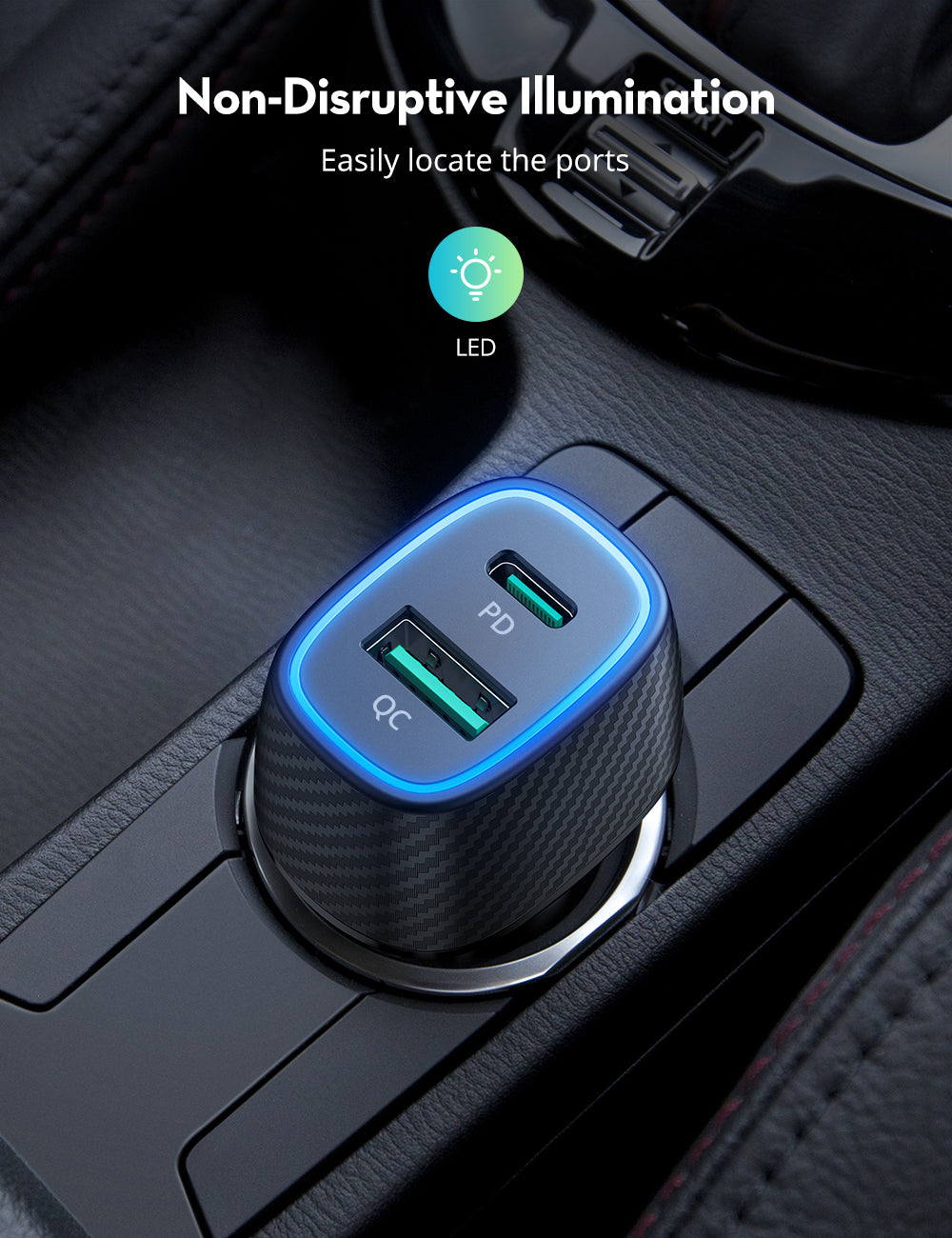 60W Dual Port Car Charger