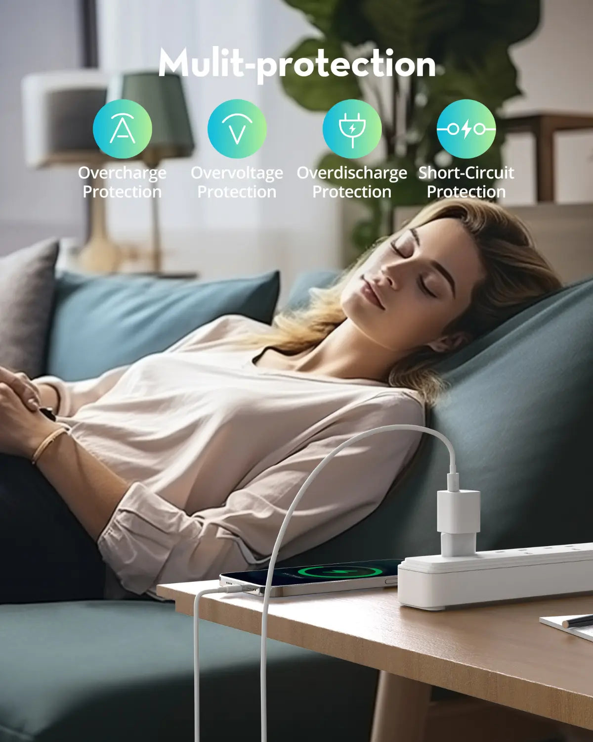 30W USB-C GaN Wall Charger – Power Delivery Fast Charging (EU Plug)