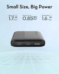 10,000mAh Fast-Charging Power Bank – Triple Output, USB-C PD & QC