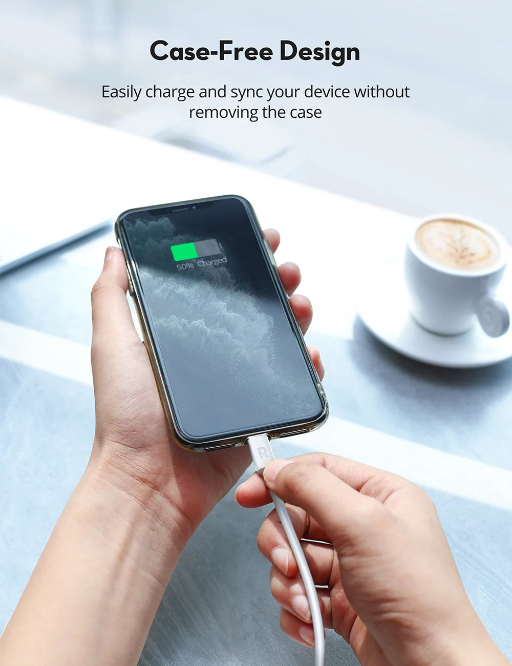 USB-C to Lightning Fast Charging Cable – MFi Certified, 1 Meter