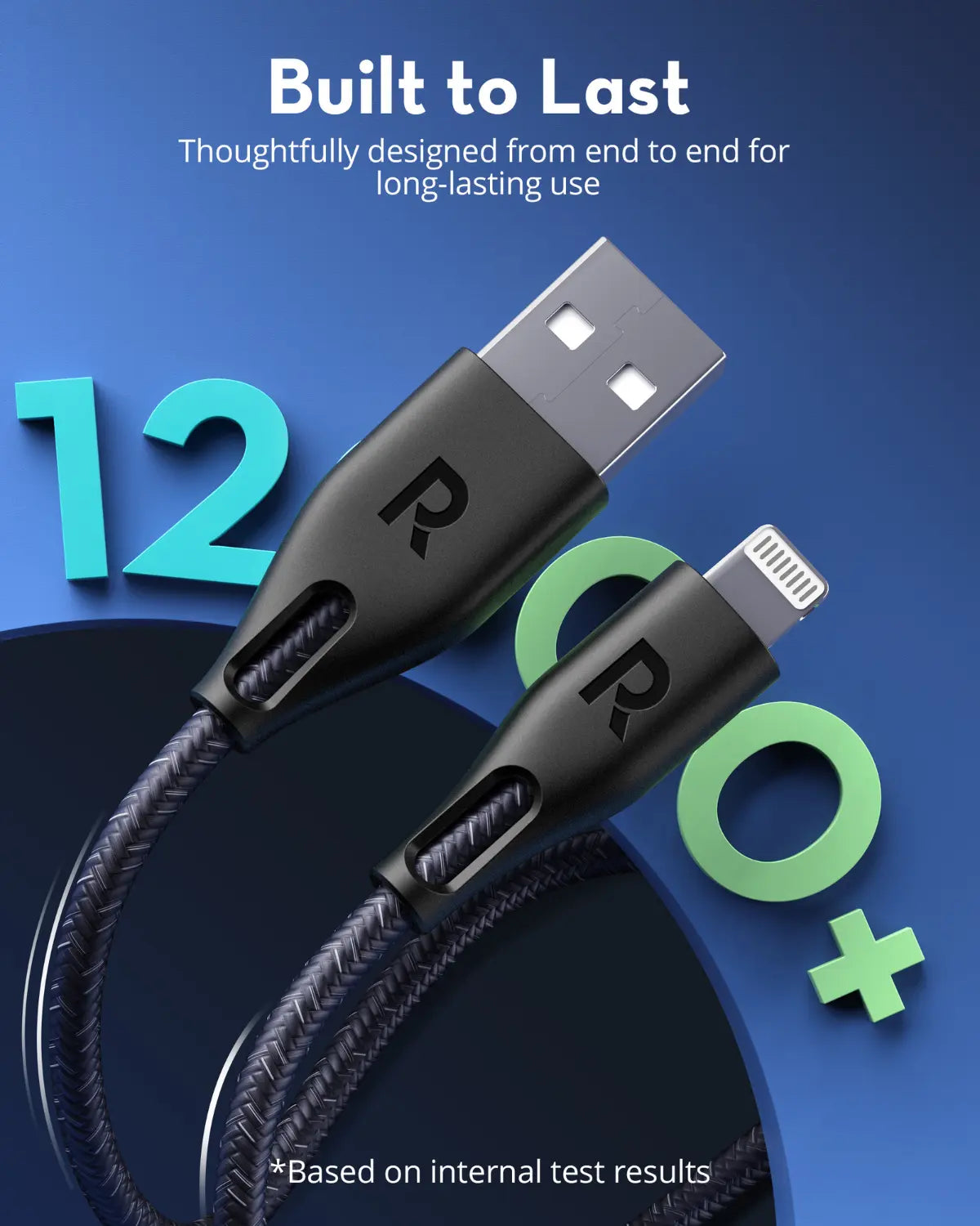 USB-A to Lightning Fast Charging Cable – MFi Certified, 2 Meters