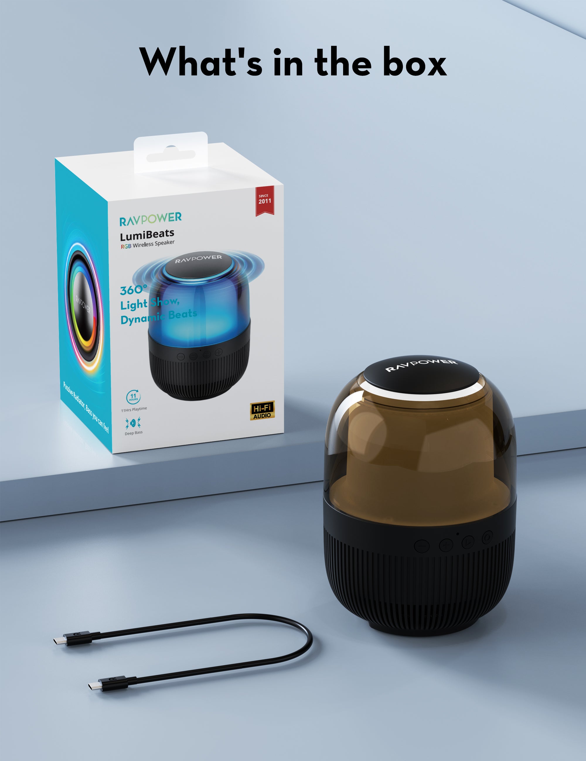 RAVPower LumiBeats RGB Wireless Speaker