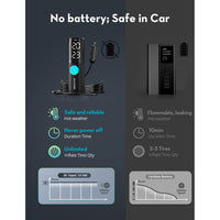 Portable Car Tire Inflator – 12V DC, Auto Shut-Off, LED Light