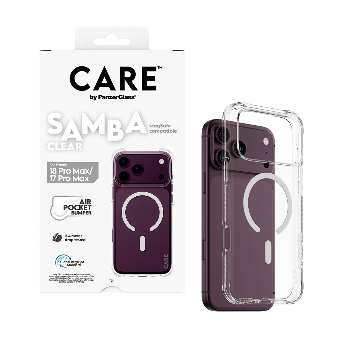 CARE™ by PanzerGlass Samba Transparent White MagSafe Case for iPhone 18 Pro Max & 17 Pro Max