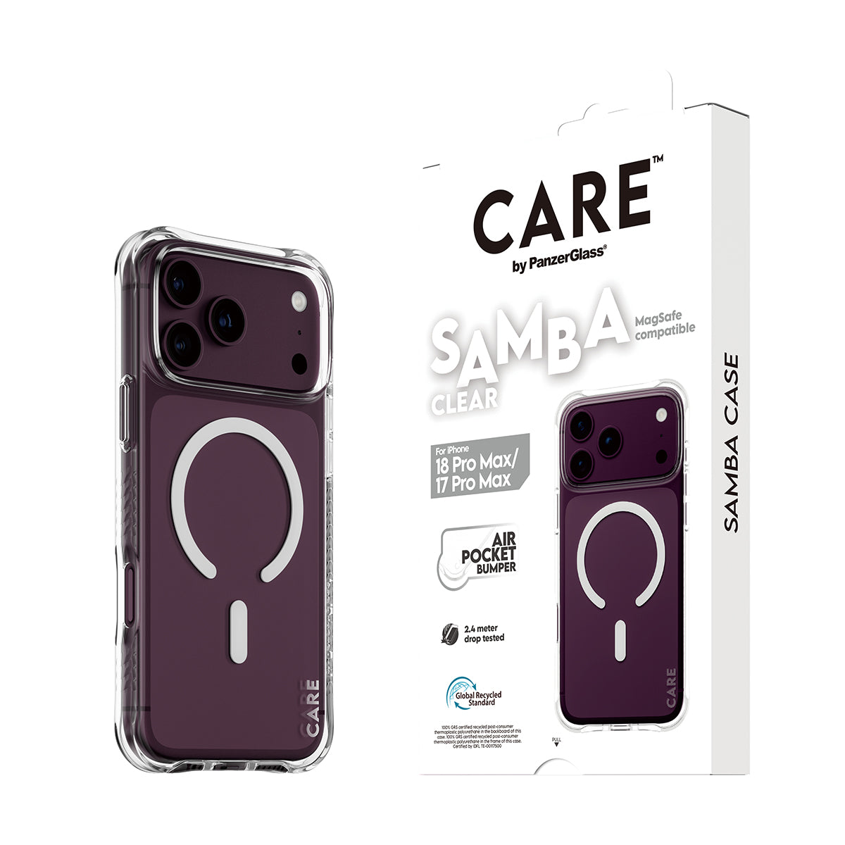 CARE™ by PanzerGlass Samba Transparent White MagSafe Case for iPhone 18 Pro Max & 17 Pro Max