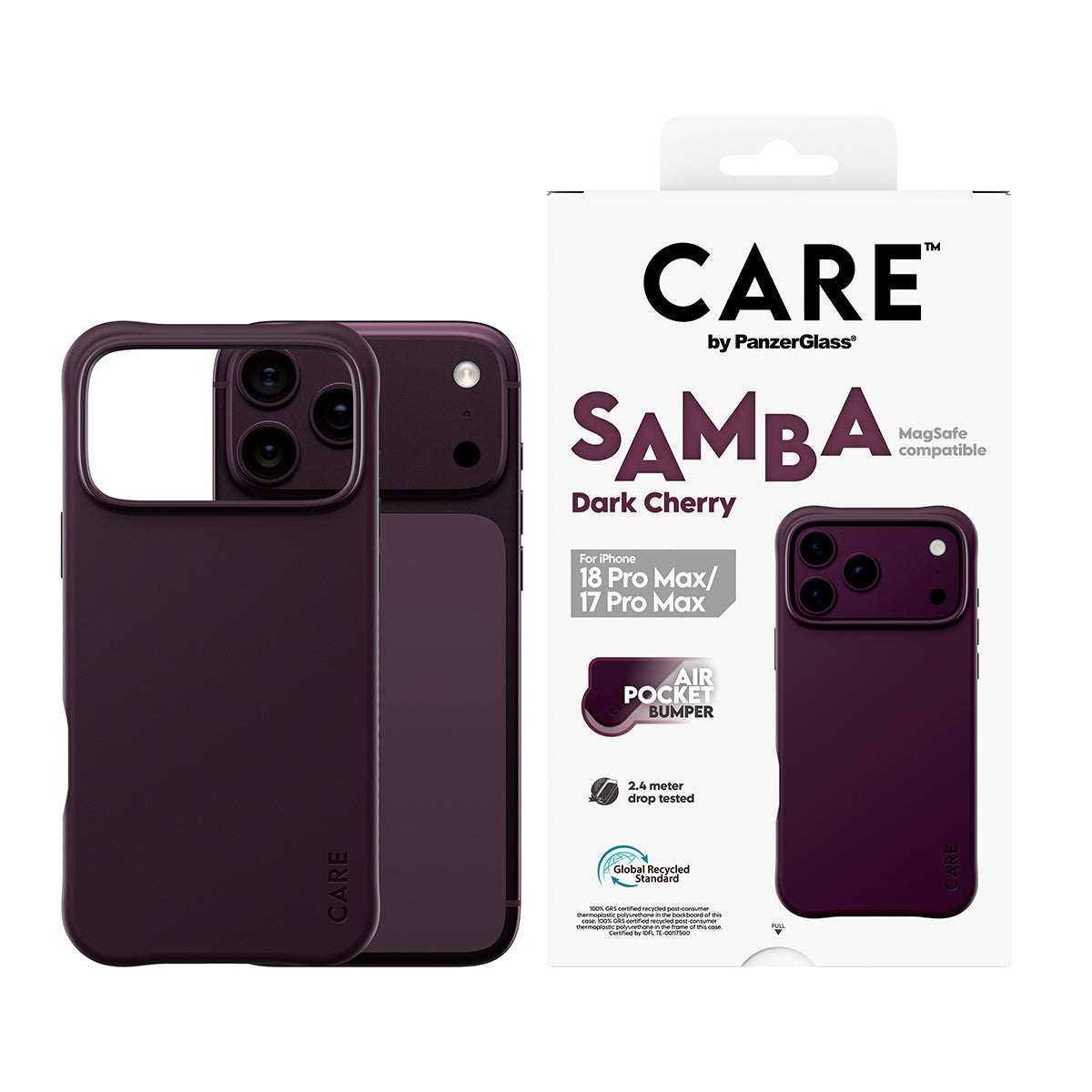 CARE™ by PanzerGlass Samba Dark Cherry MagSafe Case for iPhone 18 Pro Max & 17 Pro Max