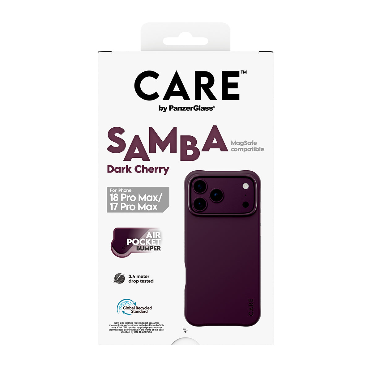 CARE™ by PanzerGlass Samba Dark Cherry MagSafe Case for iPhone 18 Pro Max & 17 Pro Max