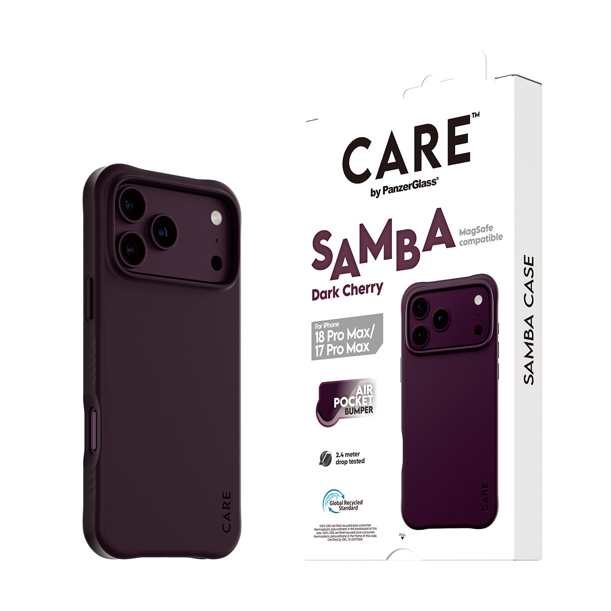 CARE™ by PanzerGlass Samba Dark Cherry MagSafe Case for iPhone 18 Pro Max & 17 Pro Max