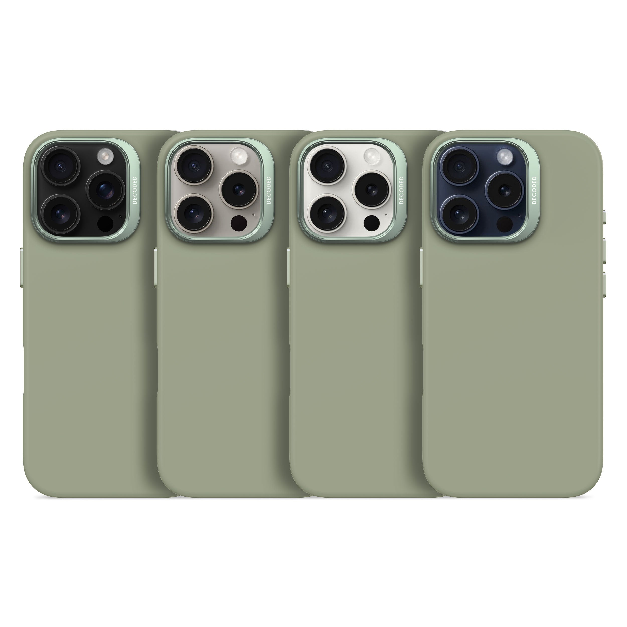 Jade Green Silicone Case for iPhone 15 Pro
