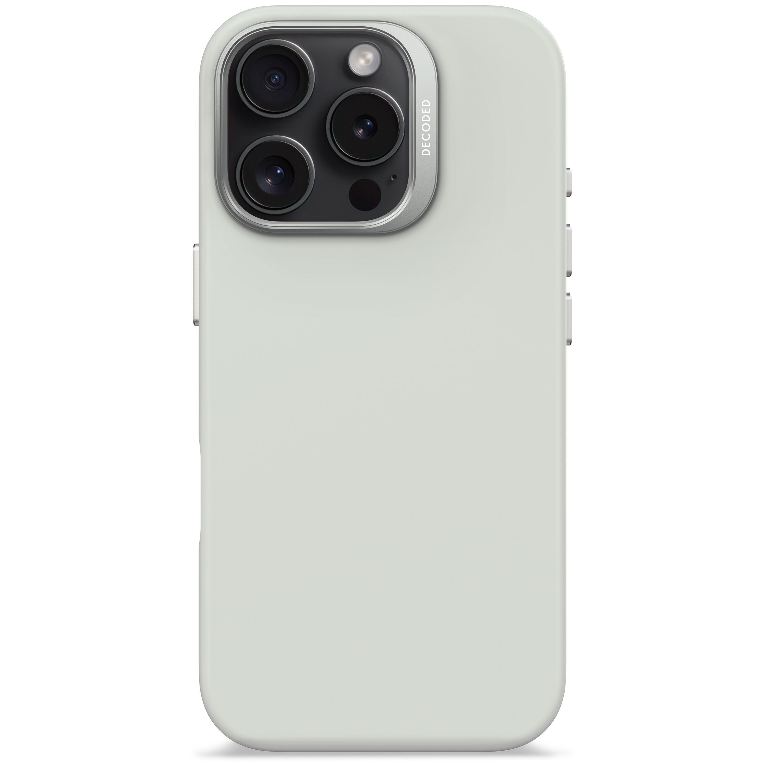 Stone Grey Silicone Case for iPhone 15 Pro