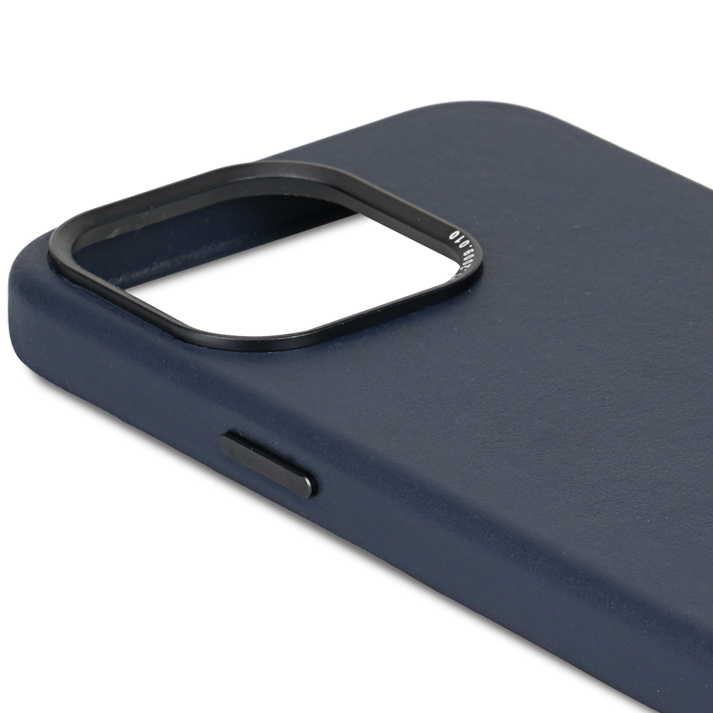 Navy Leather Back Cover for iPhone 15 Pro Max