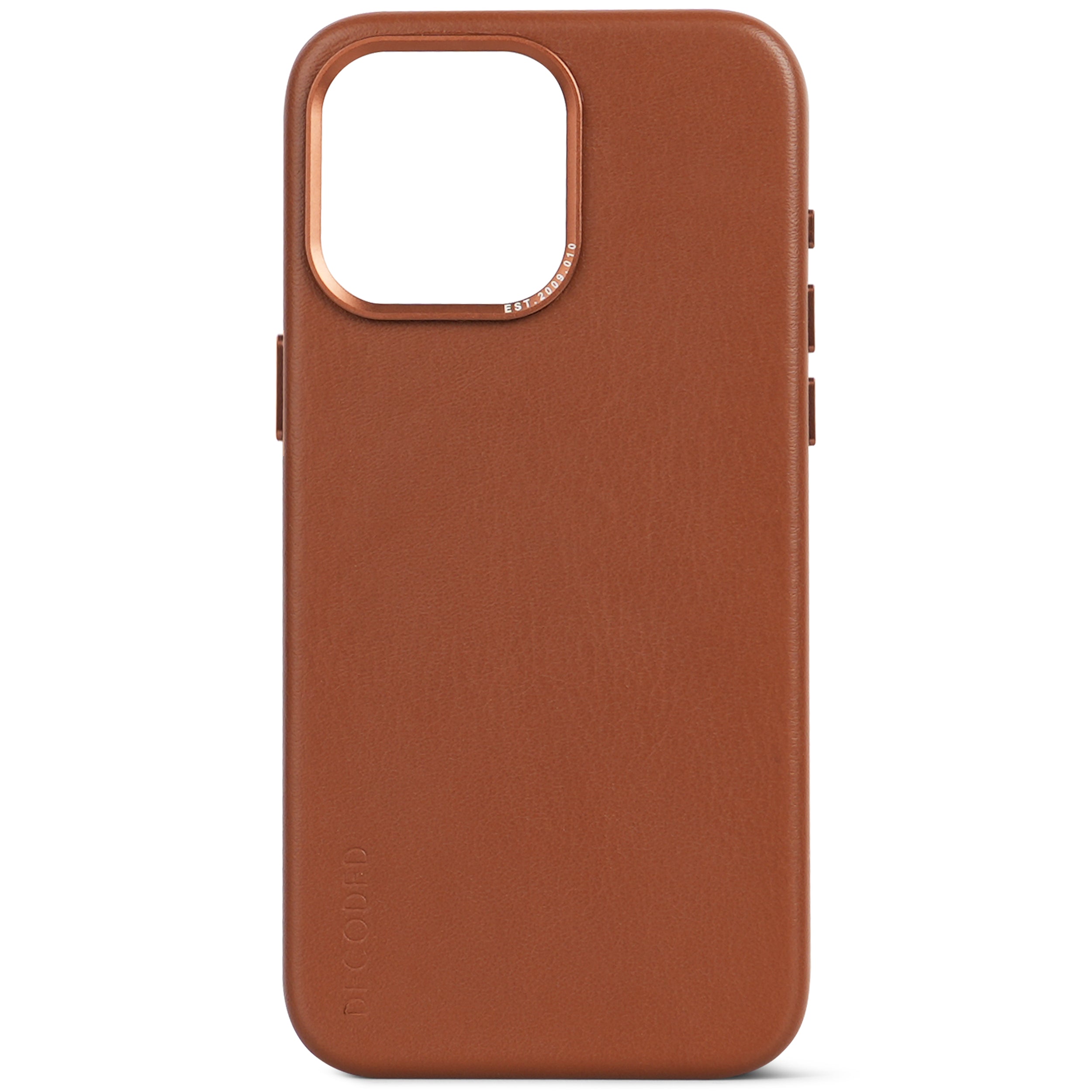Tan Brown Leather Back Cover for iPhone 15 Pro Max
