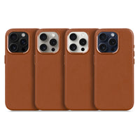 Decoded Tan Brown Leather Back Cover for iPhone 15 Pro Max