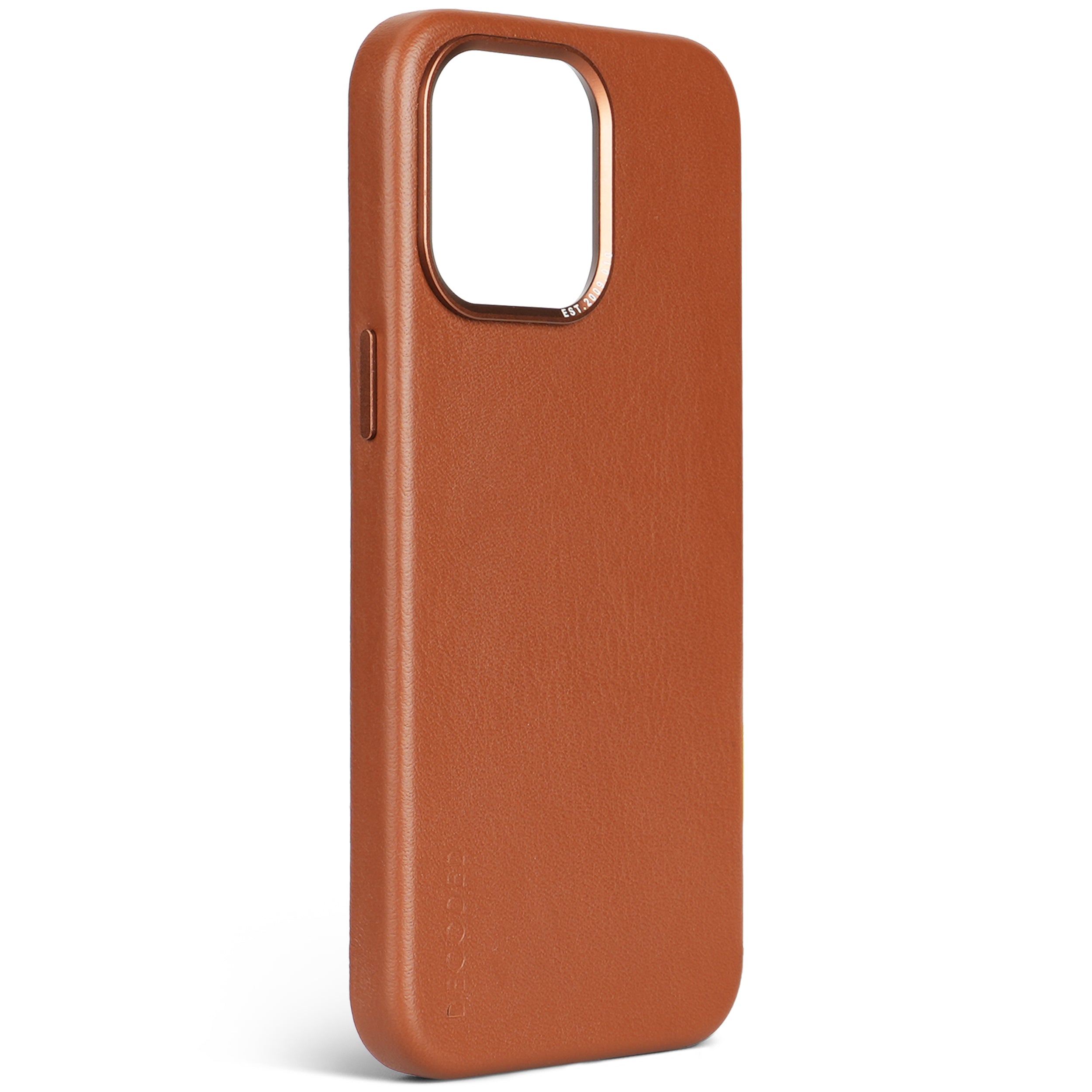 Tan Brown Leather Back Cover for iPhone 15 Pro Max