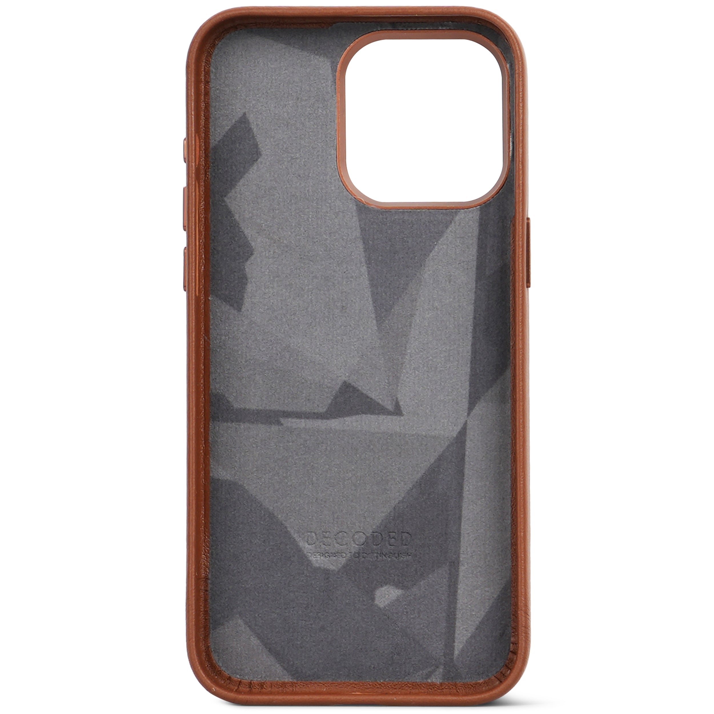 Tan Brown Leather Back Cover for iPhone 15 Pro Max