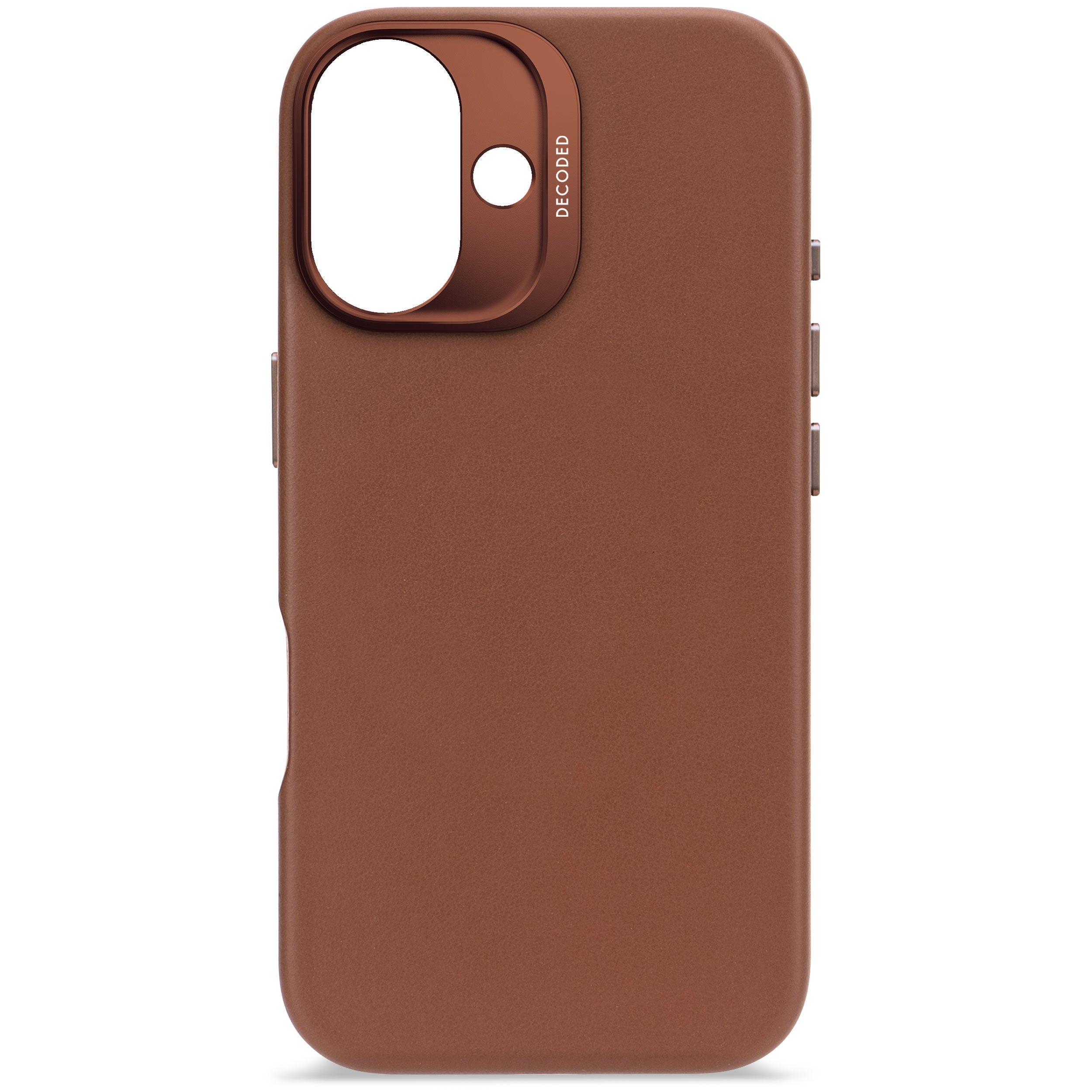 Tan Brown Leather Case for iPhone 16